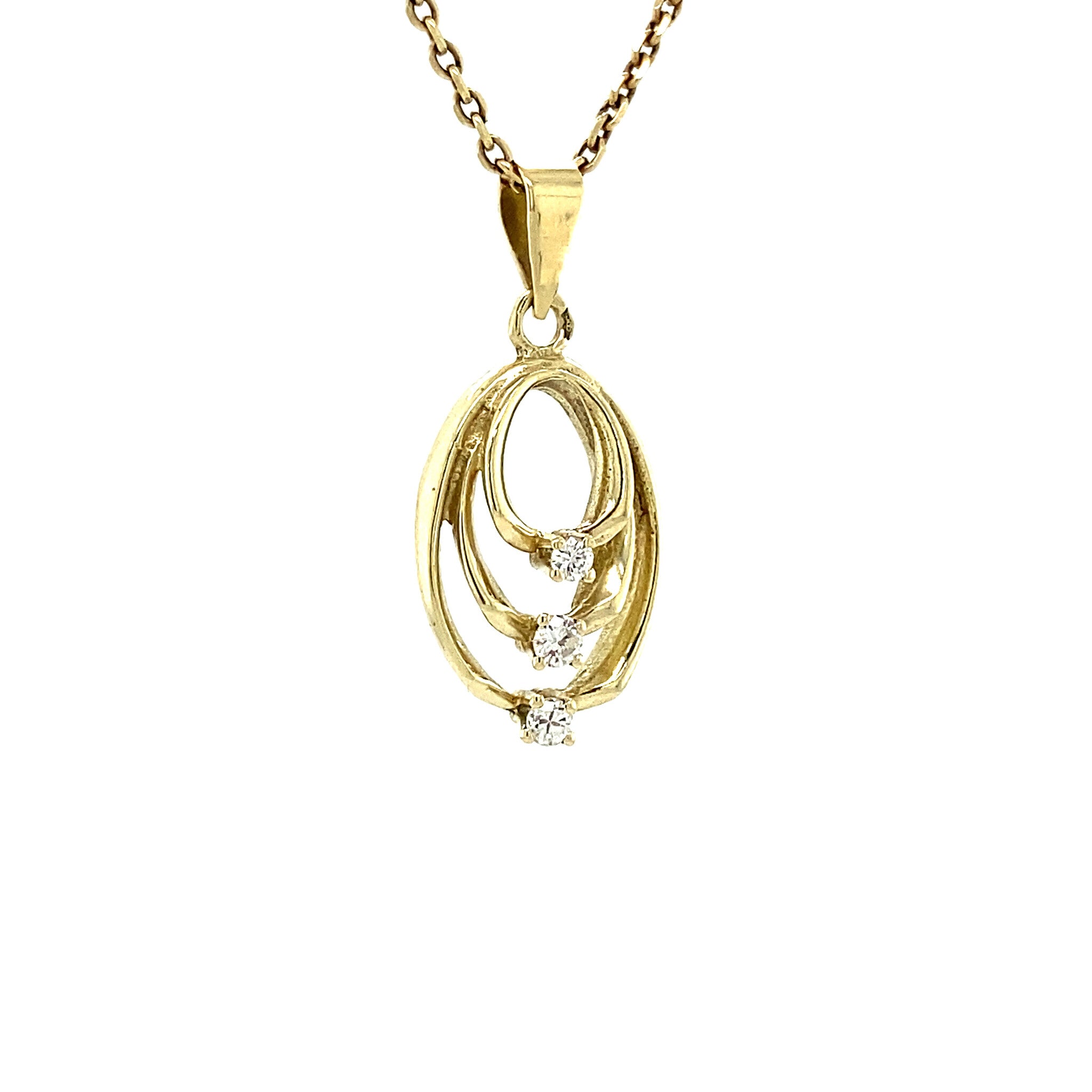 Gouden hanger met diamant 14 krt