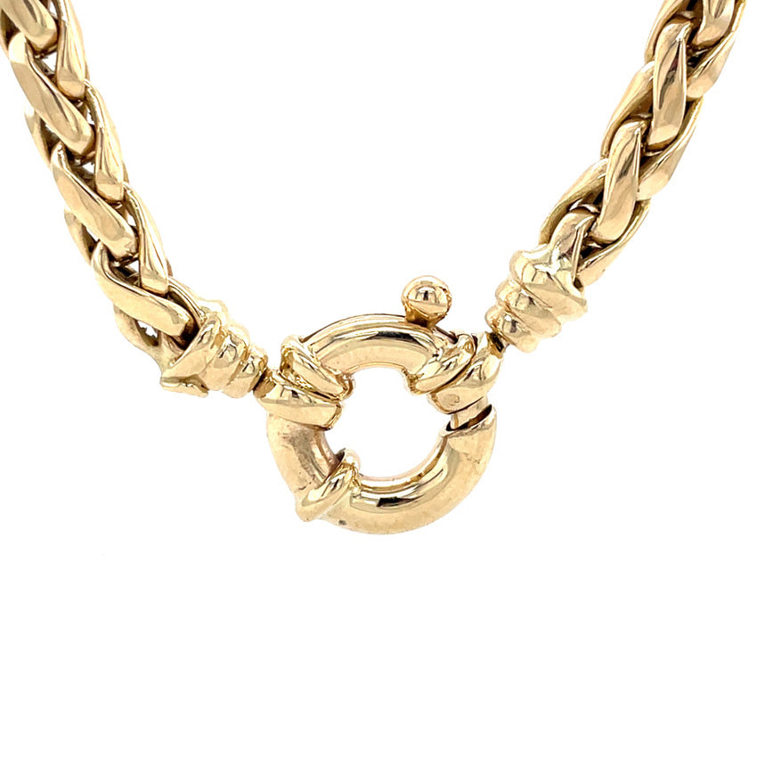 Golden vintage foxtail necklace 14 kt