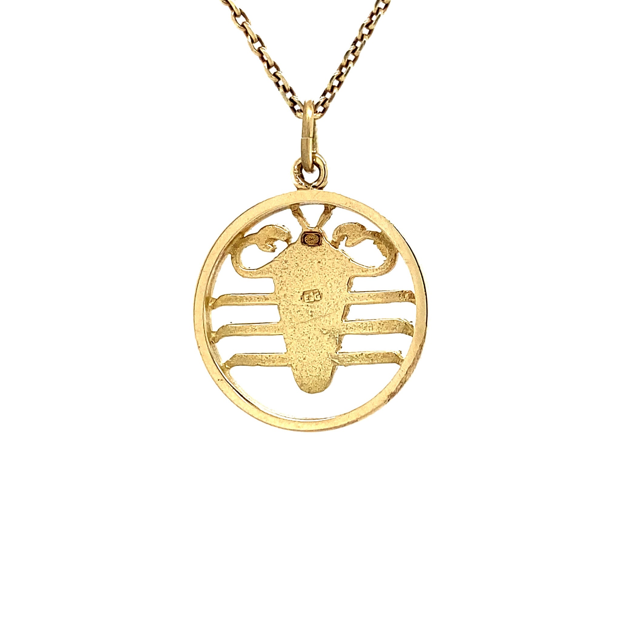 Gouden kreeft hanger 14 krt