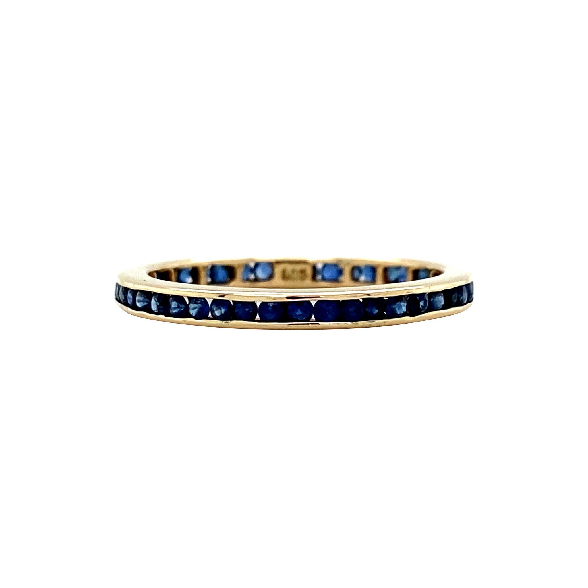 14 kt gold ring with natural sapphire