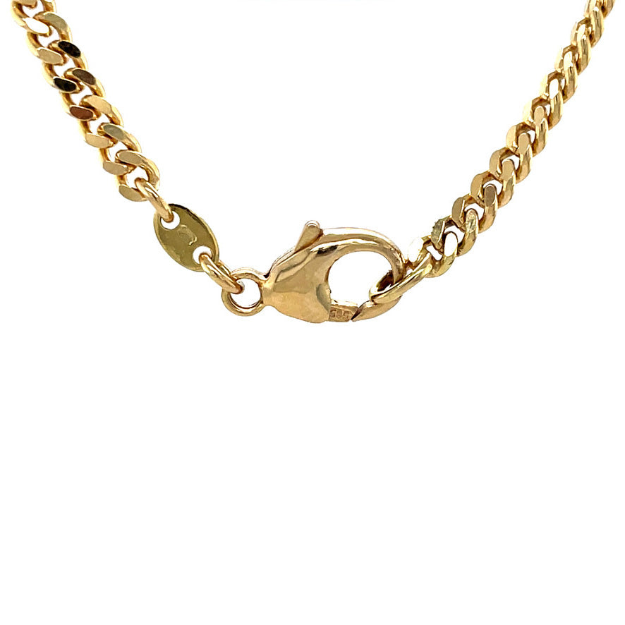 Gouden vintage gourmet collier 14 krt
