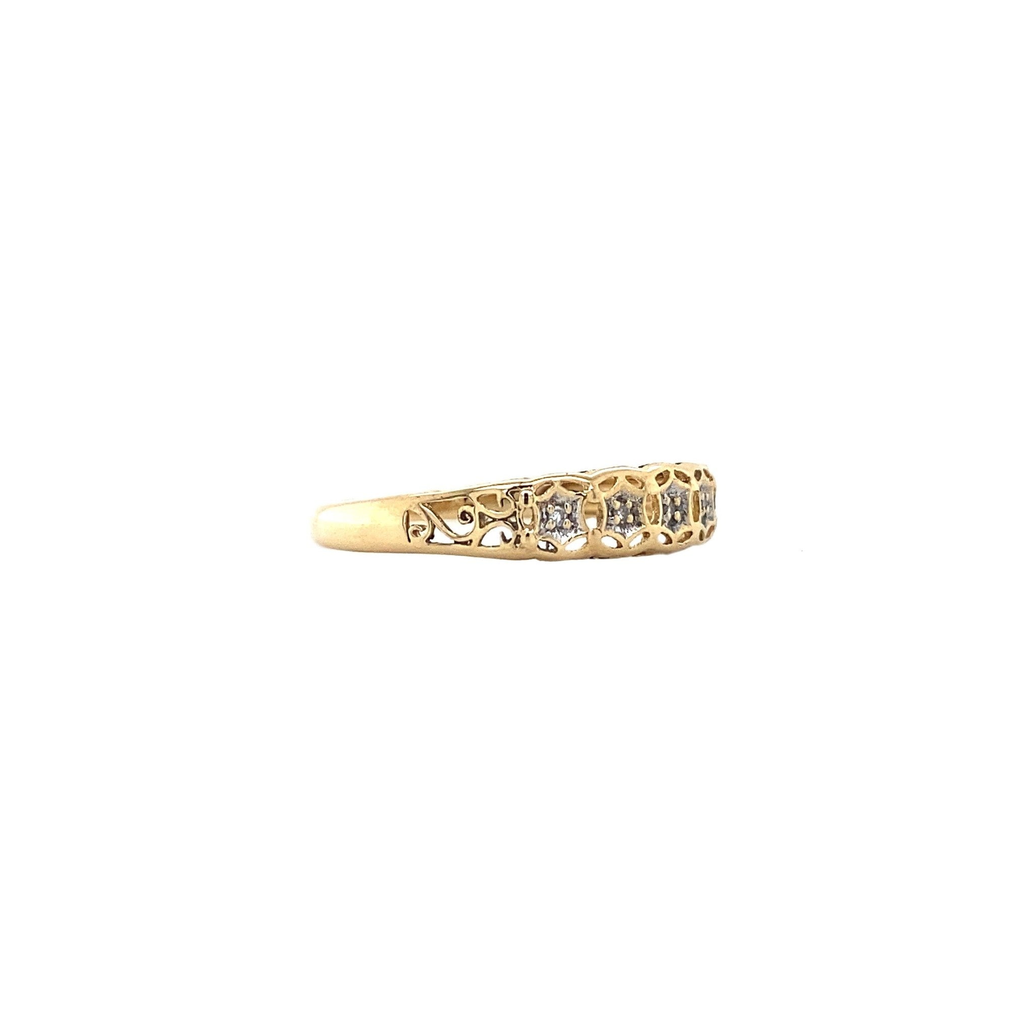 Gouden ring met diamant 18 krt