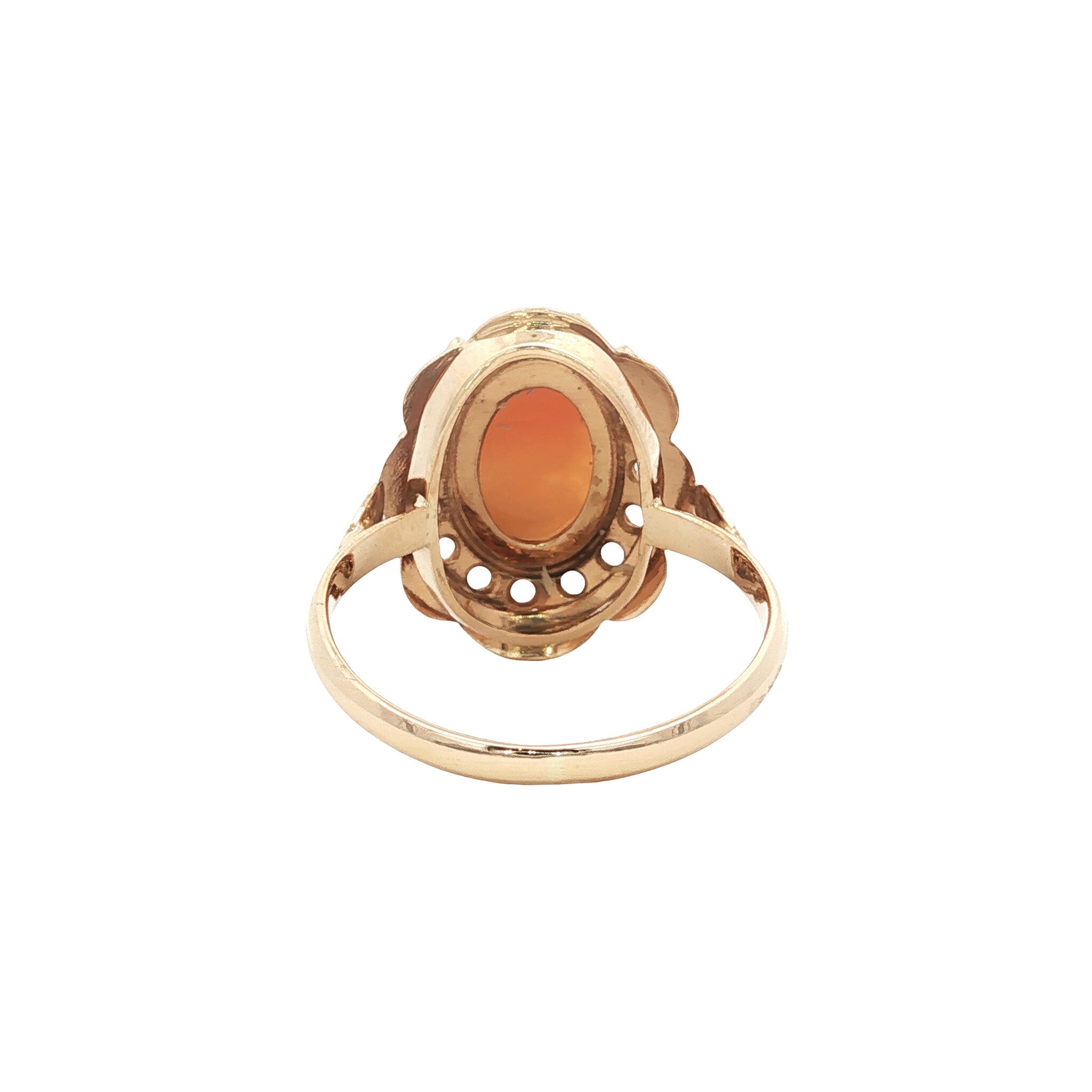 Gold vintage ring with cameo 14 kt