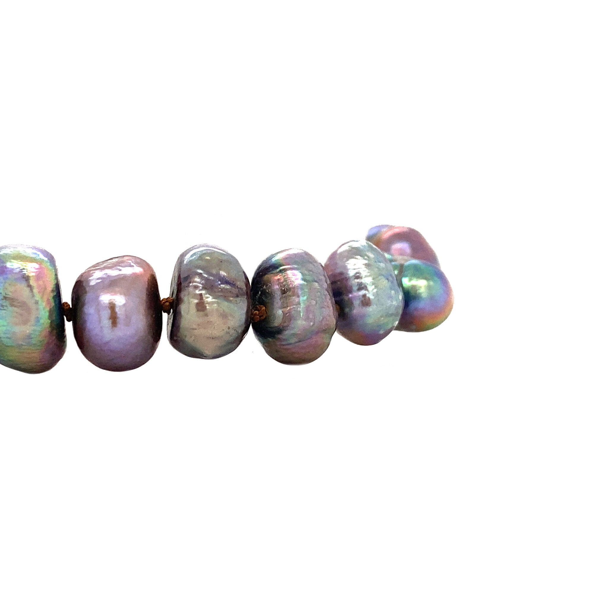 Pearl bracelet with 925 sterling silver clasp, 19.5 cm