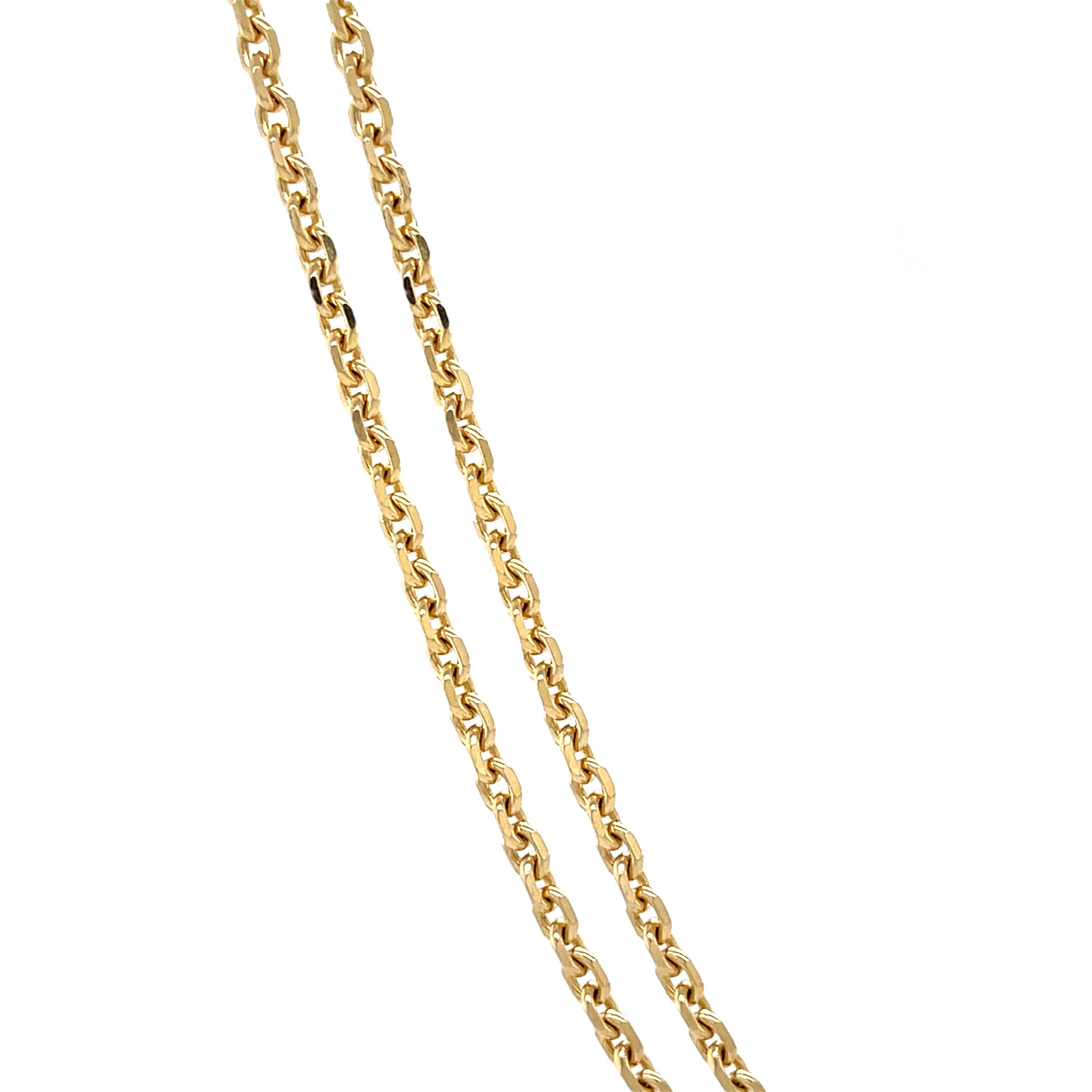 Gouden vintage anker collier 14 krt