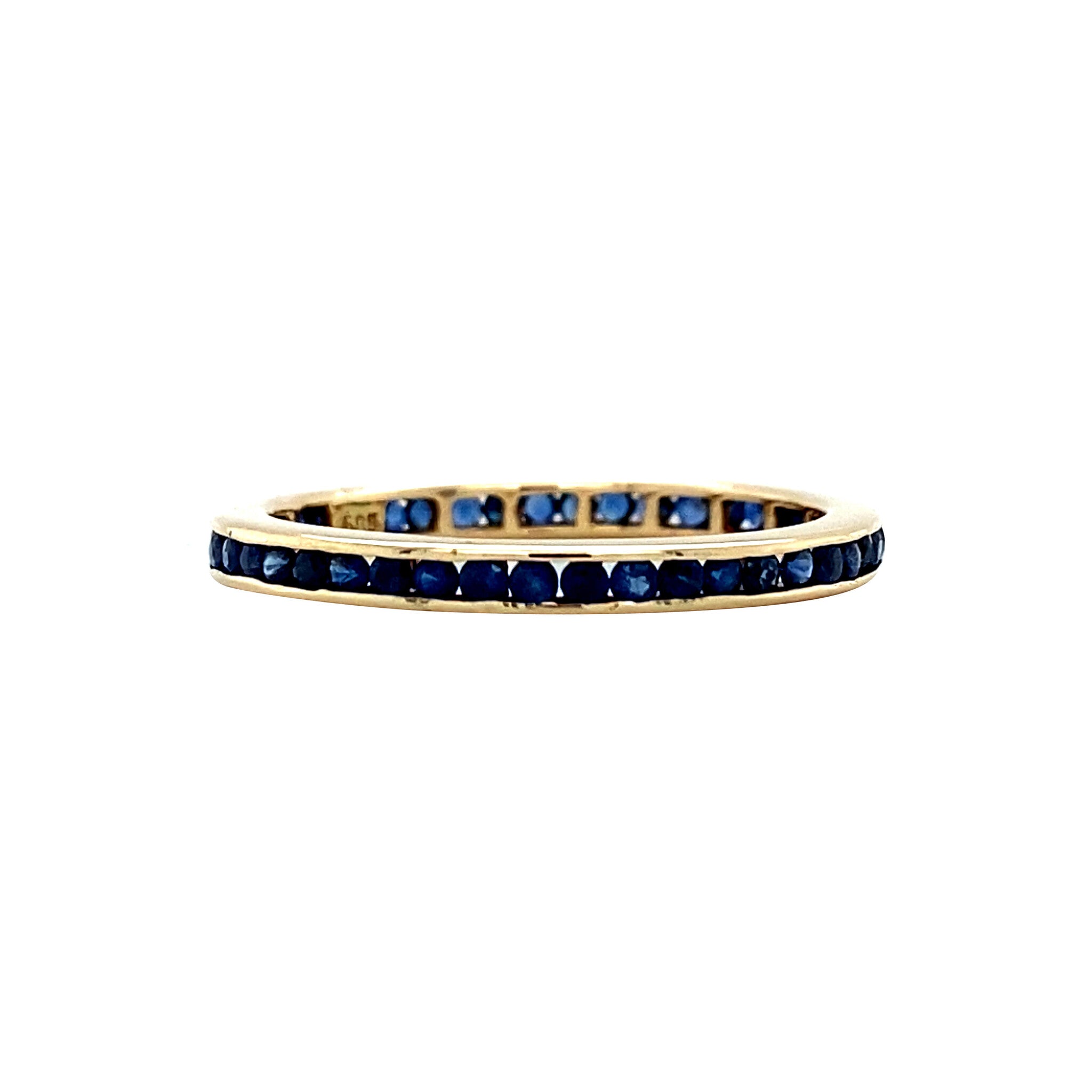 14 kt gold ring with natural sapphire
