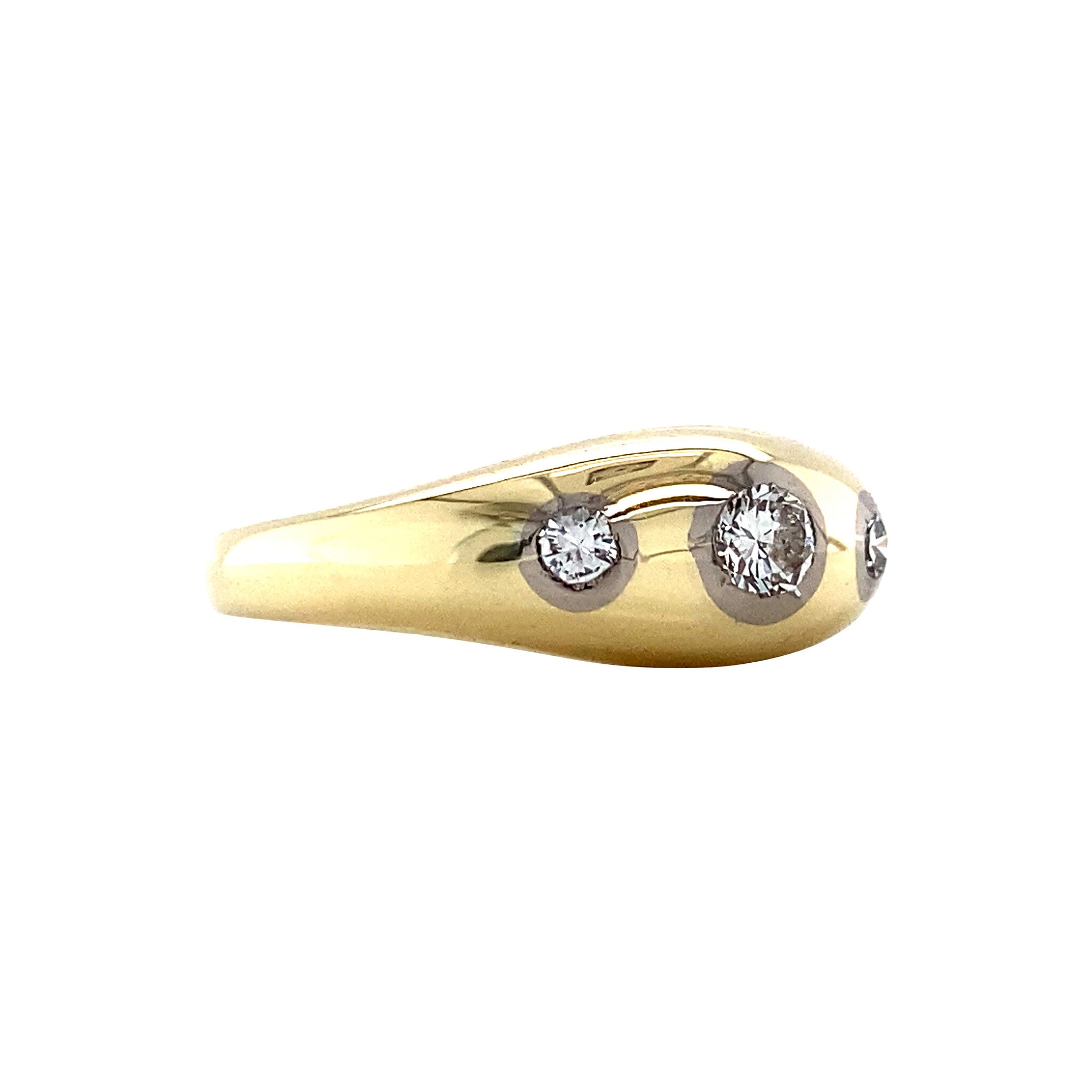 Gouden ring met diamant 14 krt