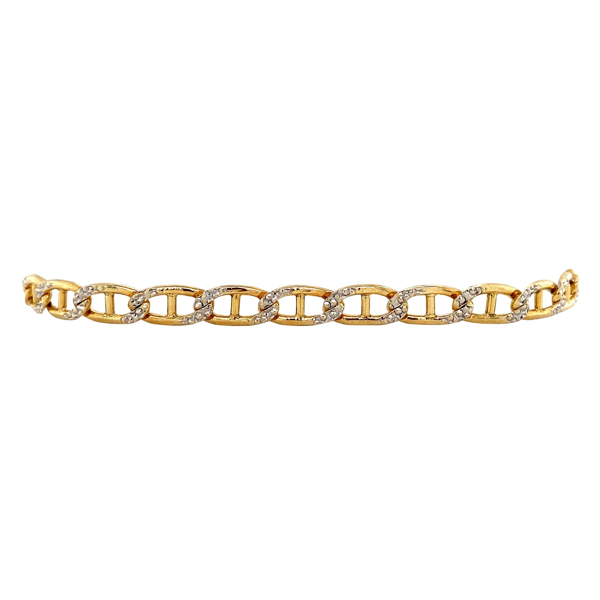 Bicolour vintage gold bracelet 14 carat