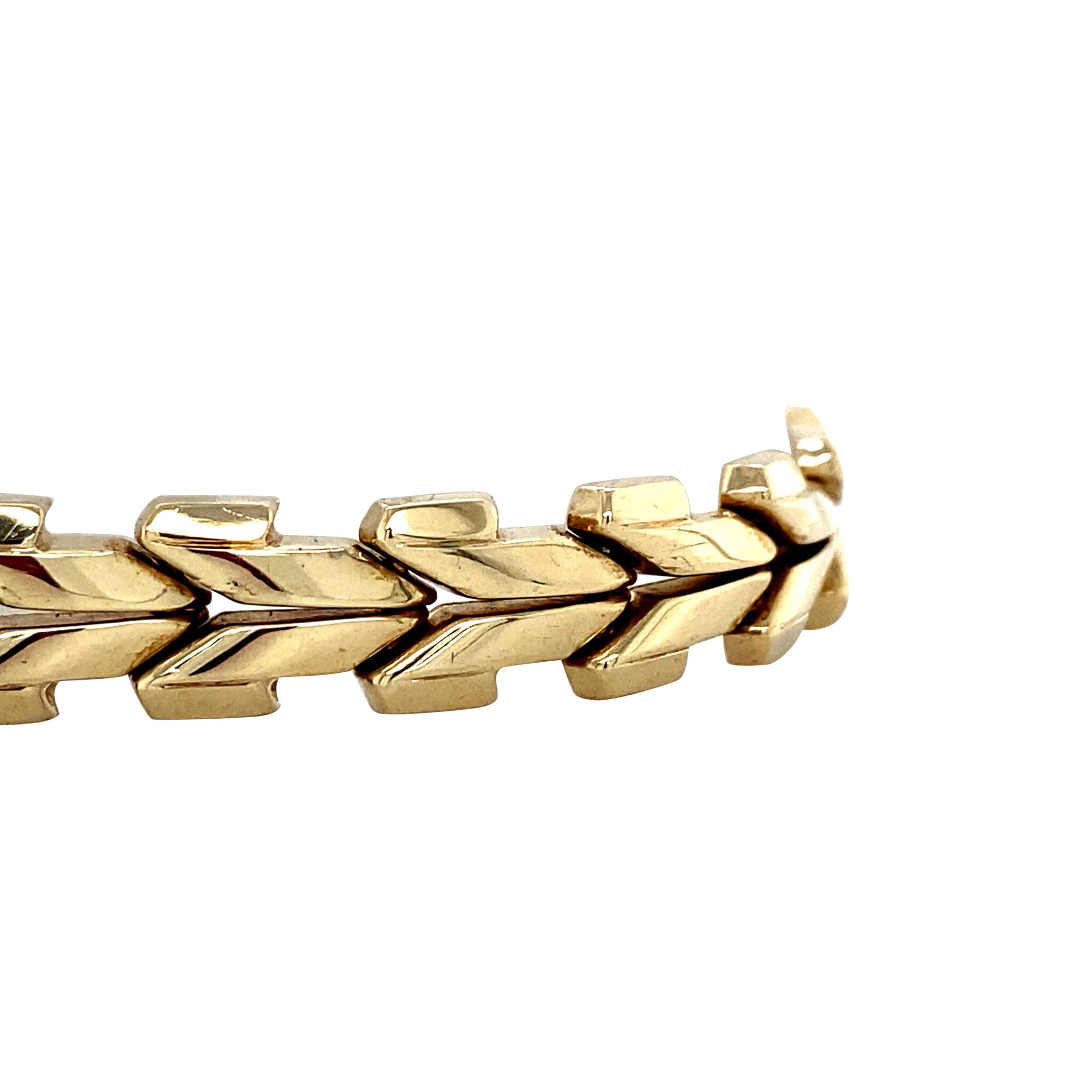 Gouden vintage fantasie armband 14 krt