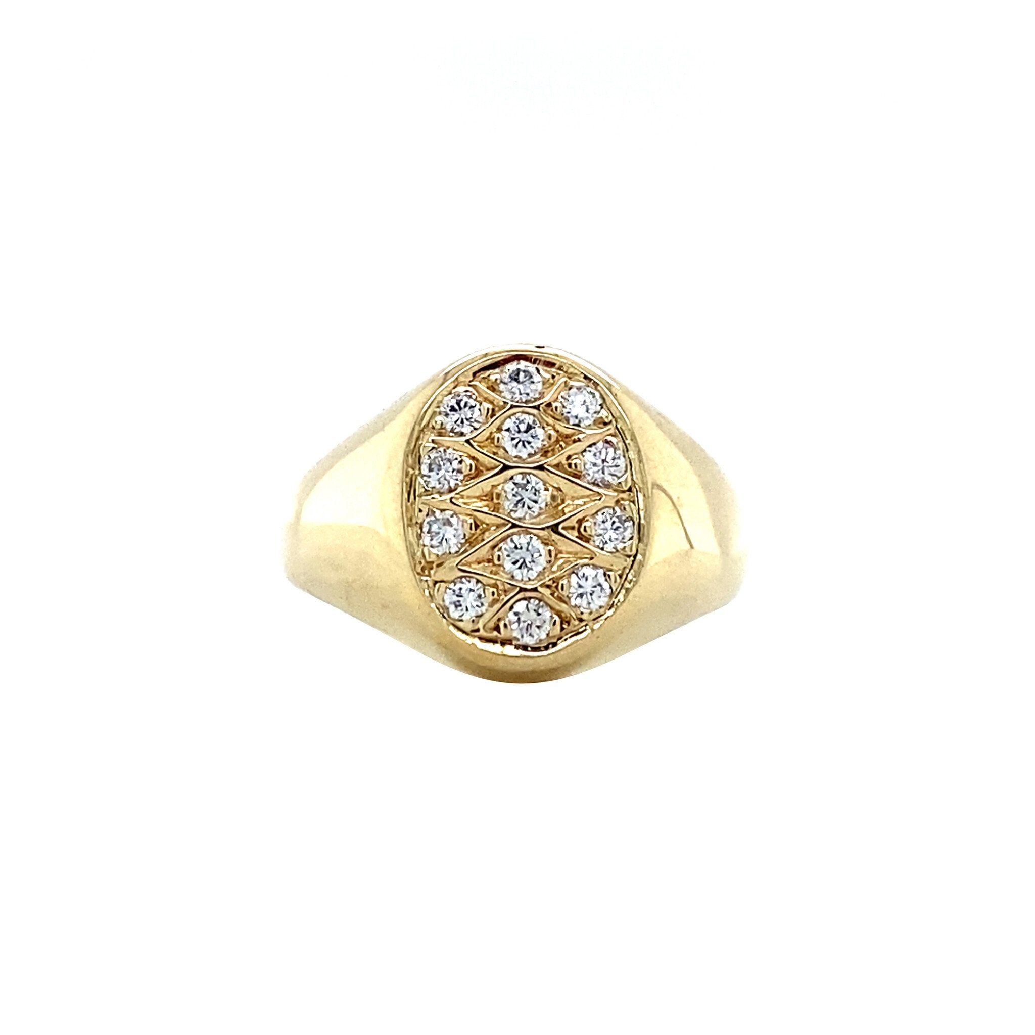 14 kt gold ring with diamond
