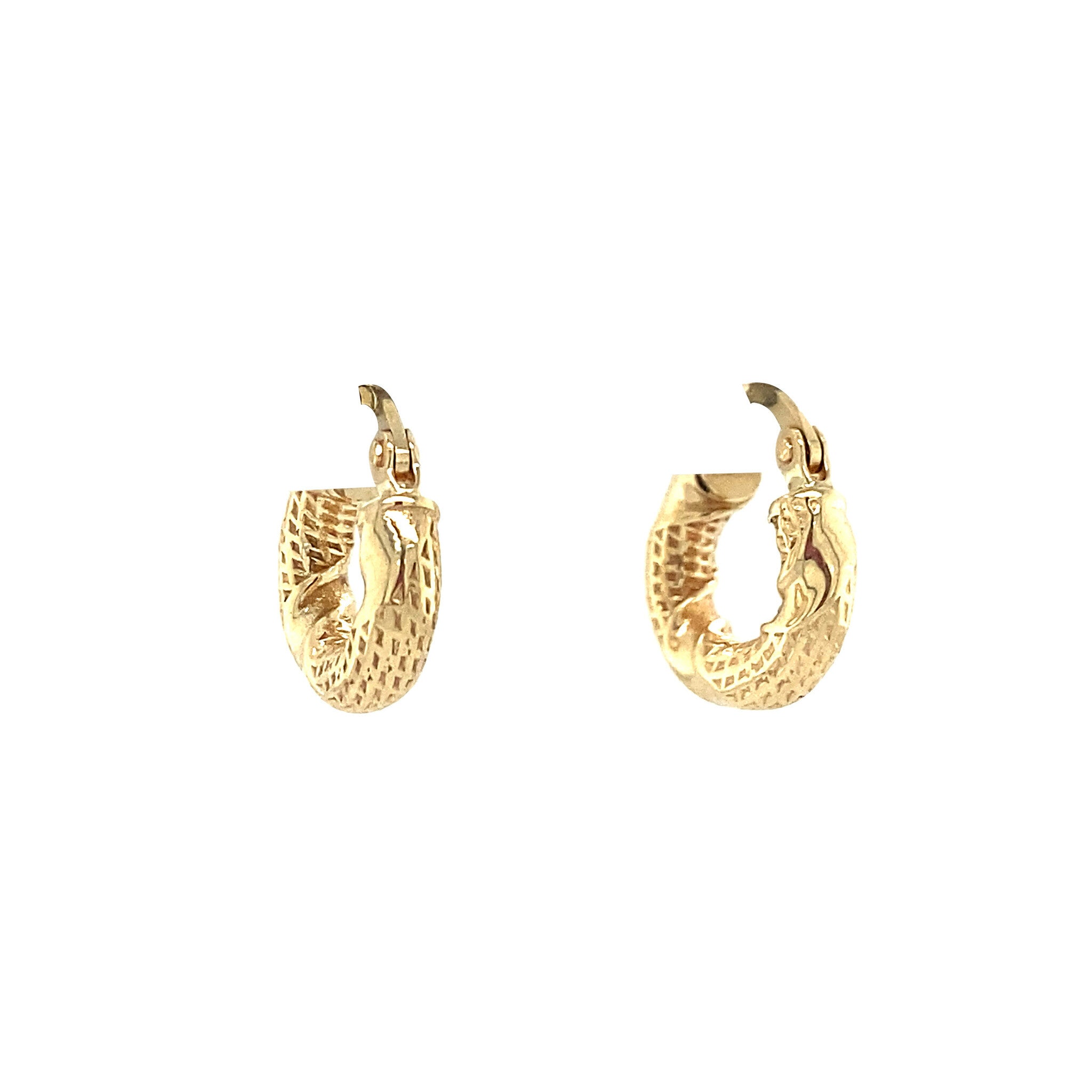 Gouden oorringen fantasie 14 krt