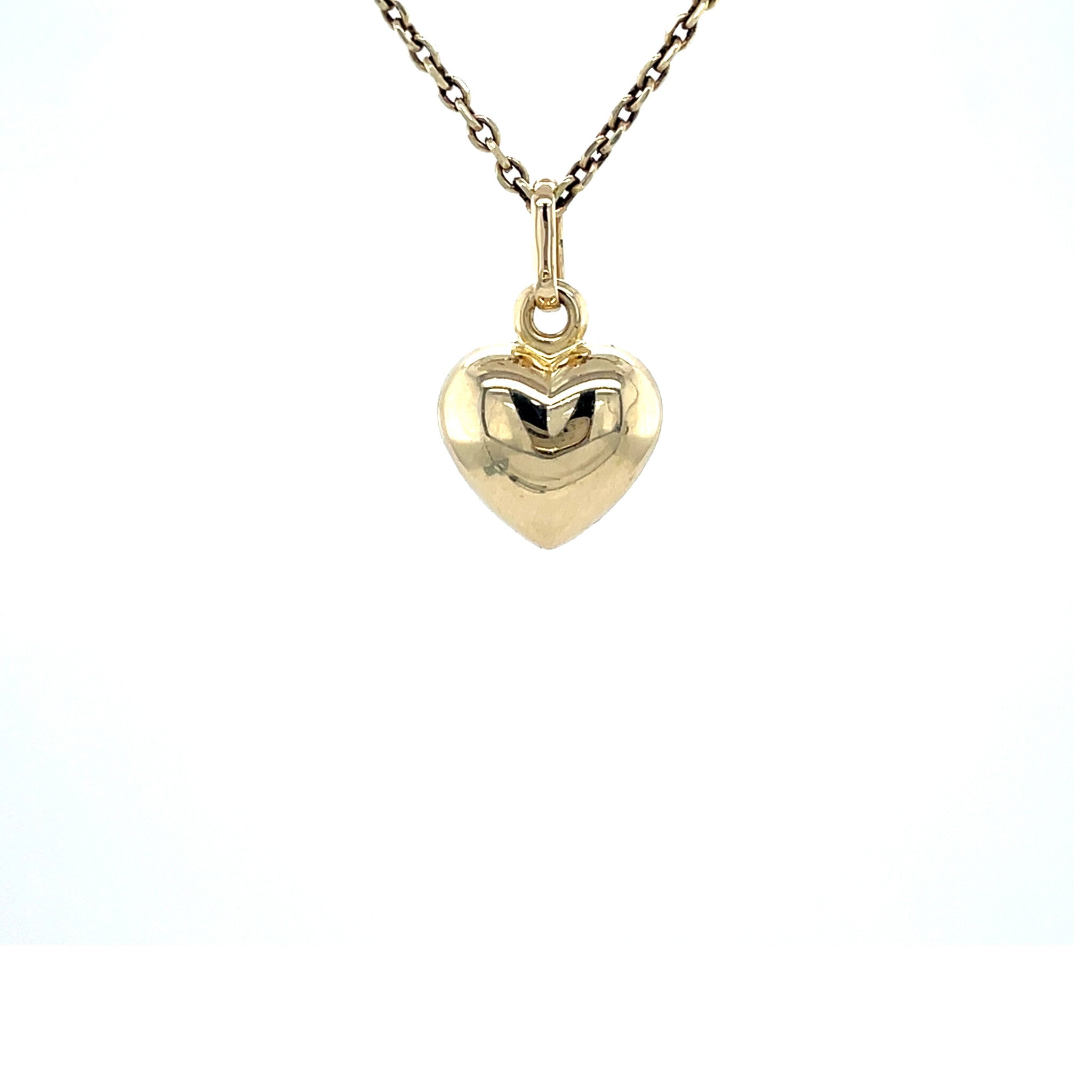 Vintage gold heart pendant 14 krt