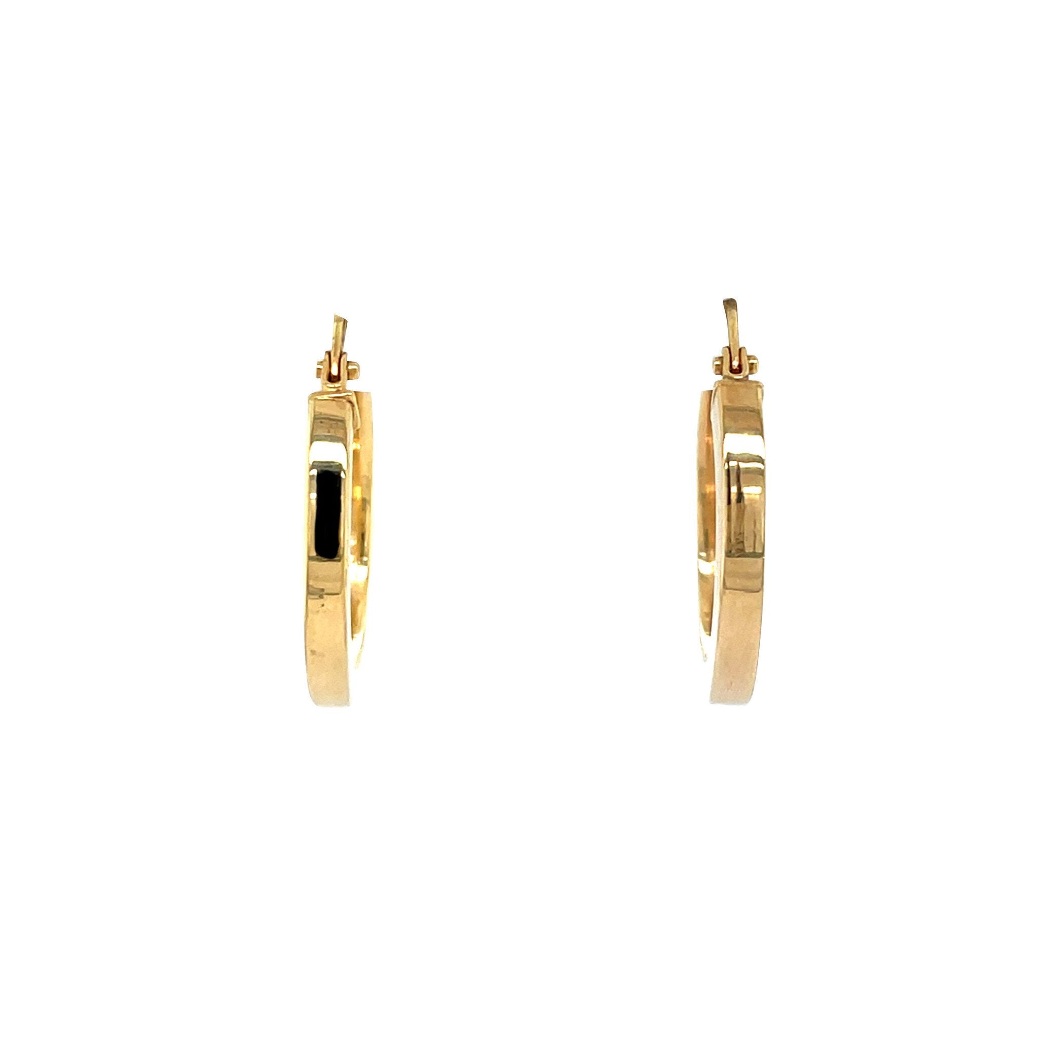 Vintage smooth earrings 9 kt