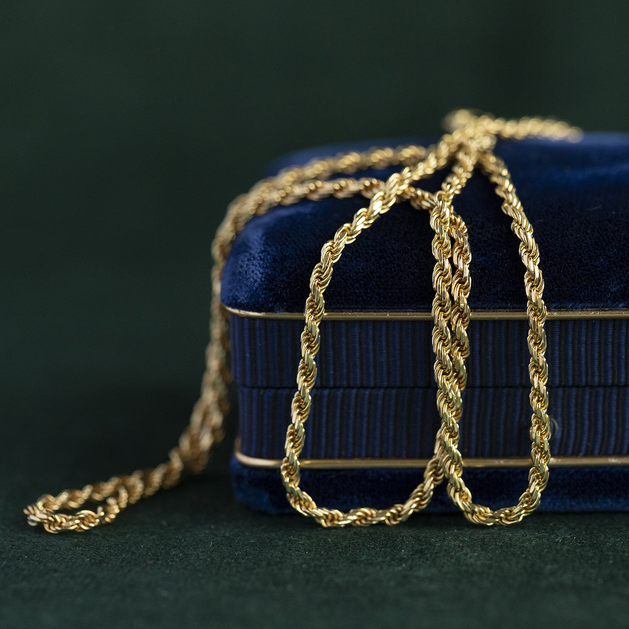 Gouden vintage koord collier 14 kt