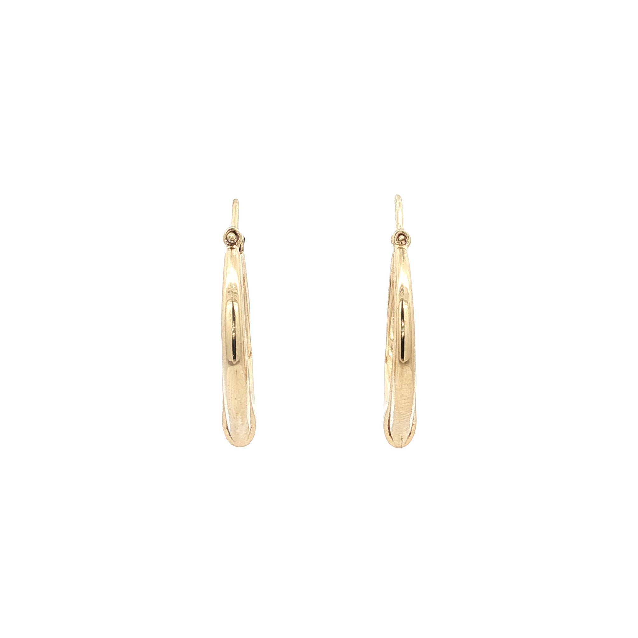 Gouden vintage fantasie oorringen 14 kt