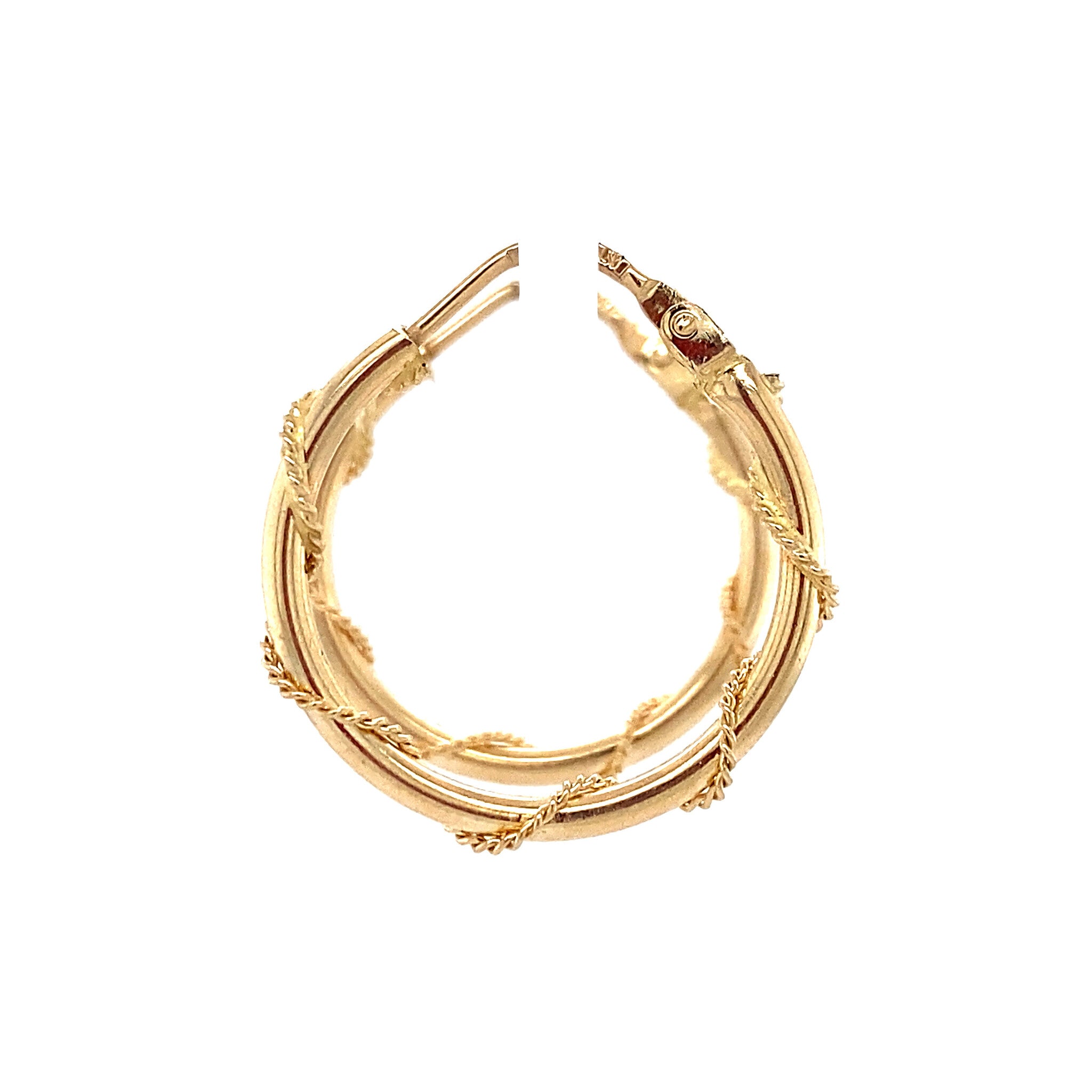 Gouden fantasie oorringen 14 krt