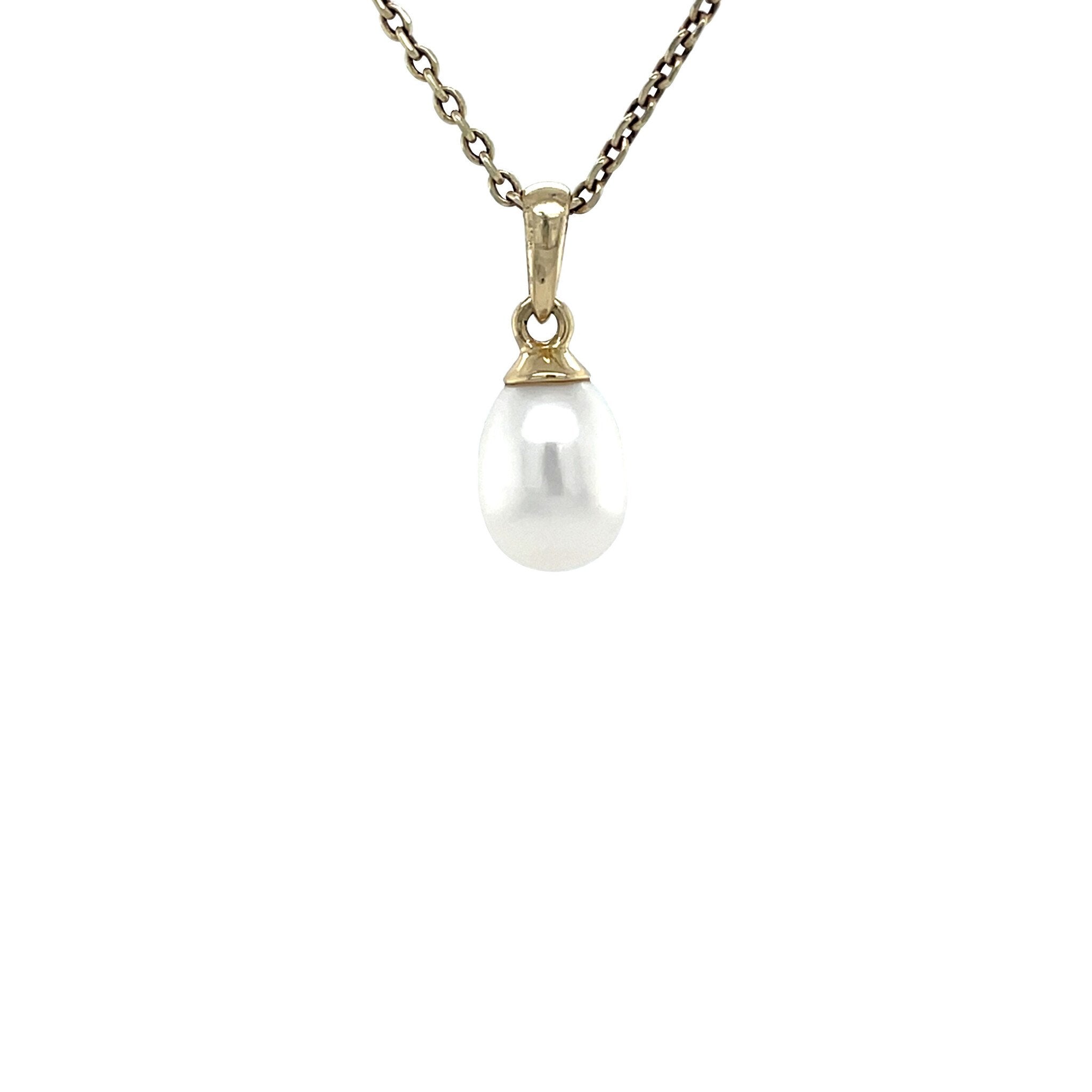 Vintage 14 kt gold pendant with pearl