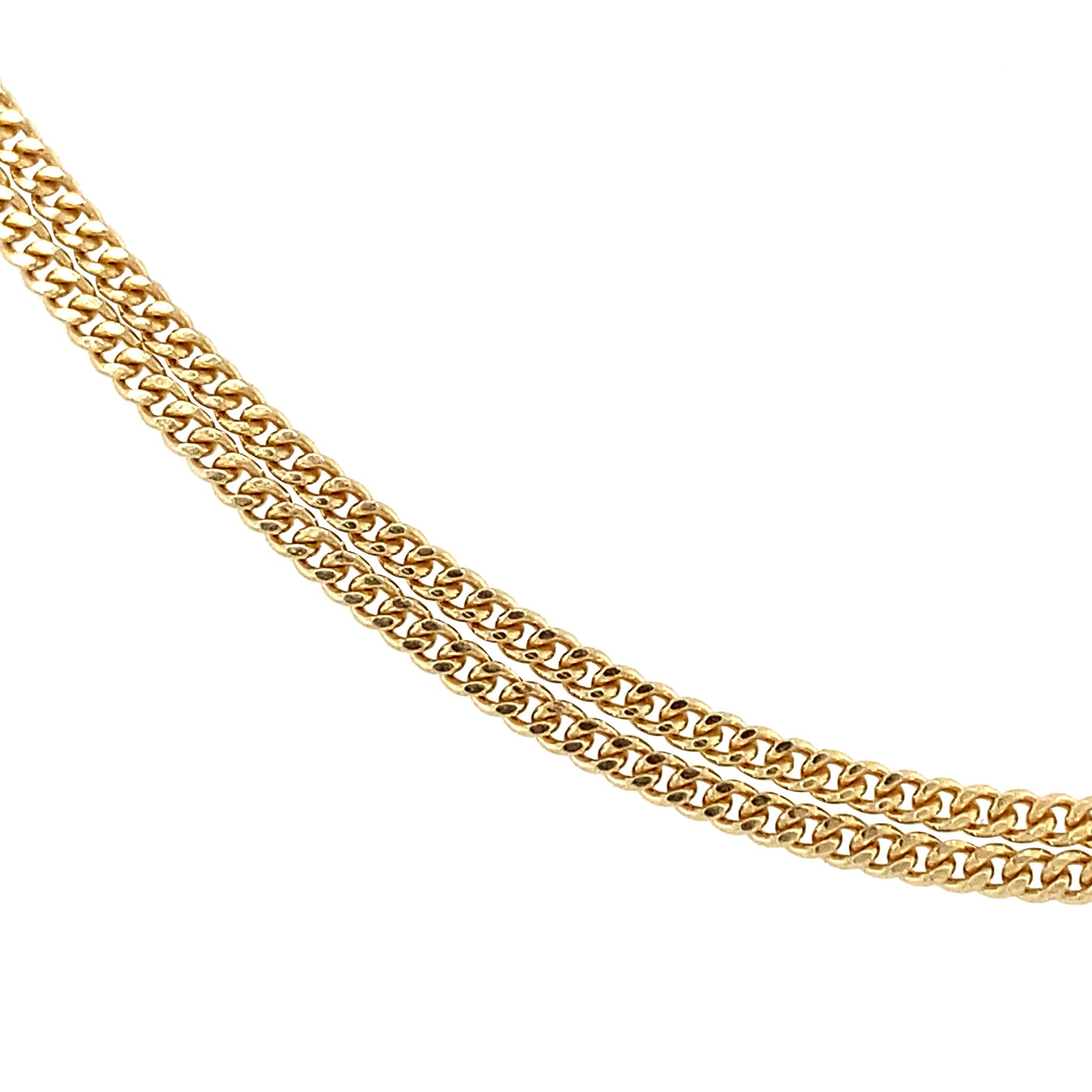 Gouden lengte collier gourmet 50.5 cm 14 krt