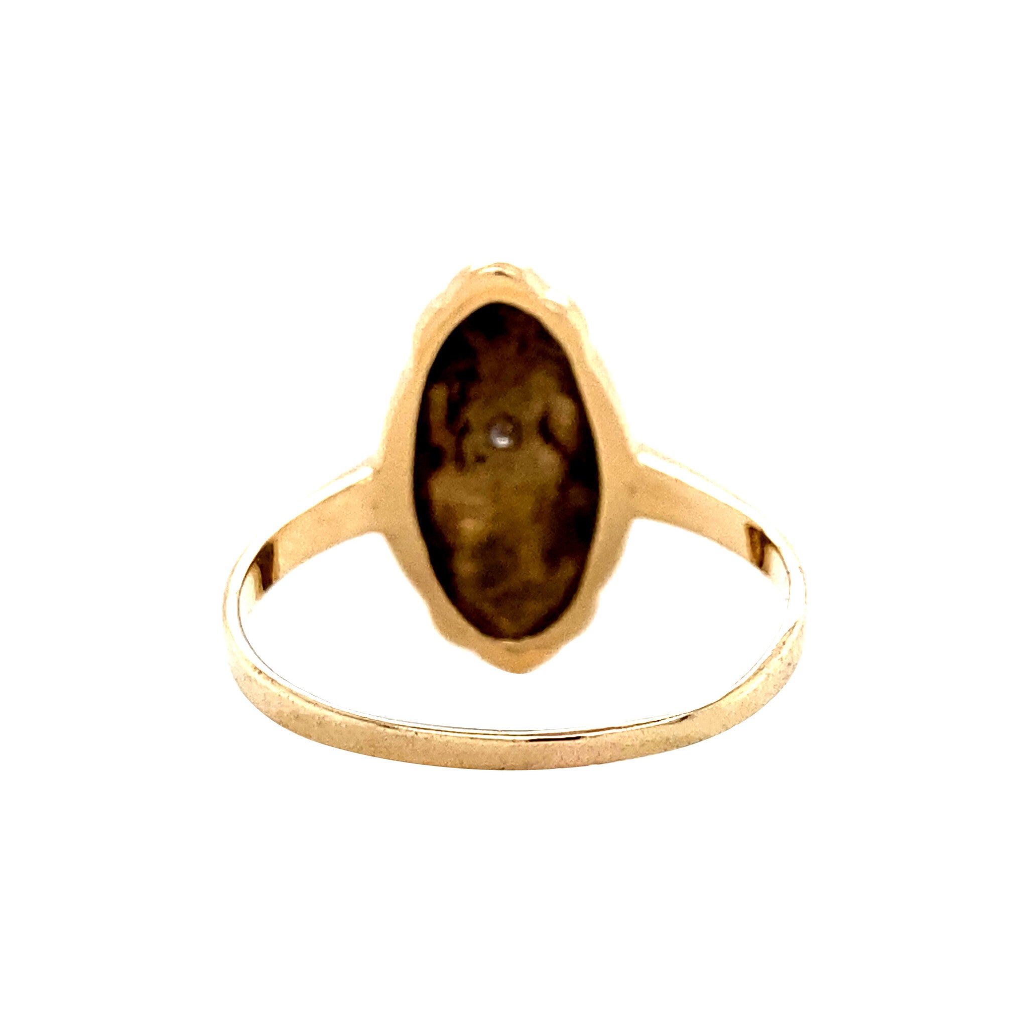 Gouden ring met diamant 14 krt