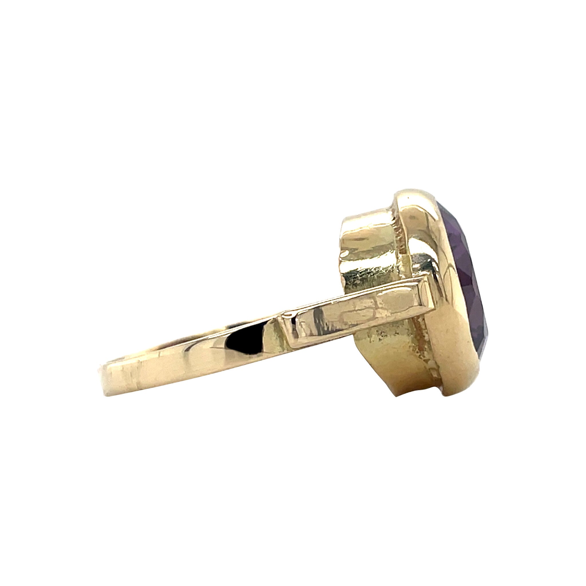 14 kt vintage gold ring with sapphire