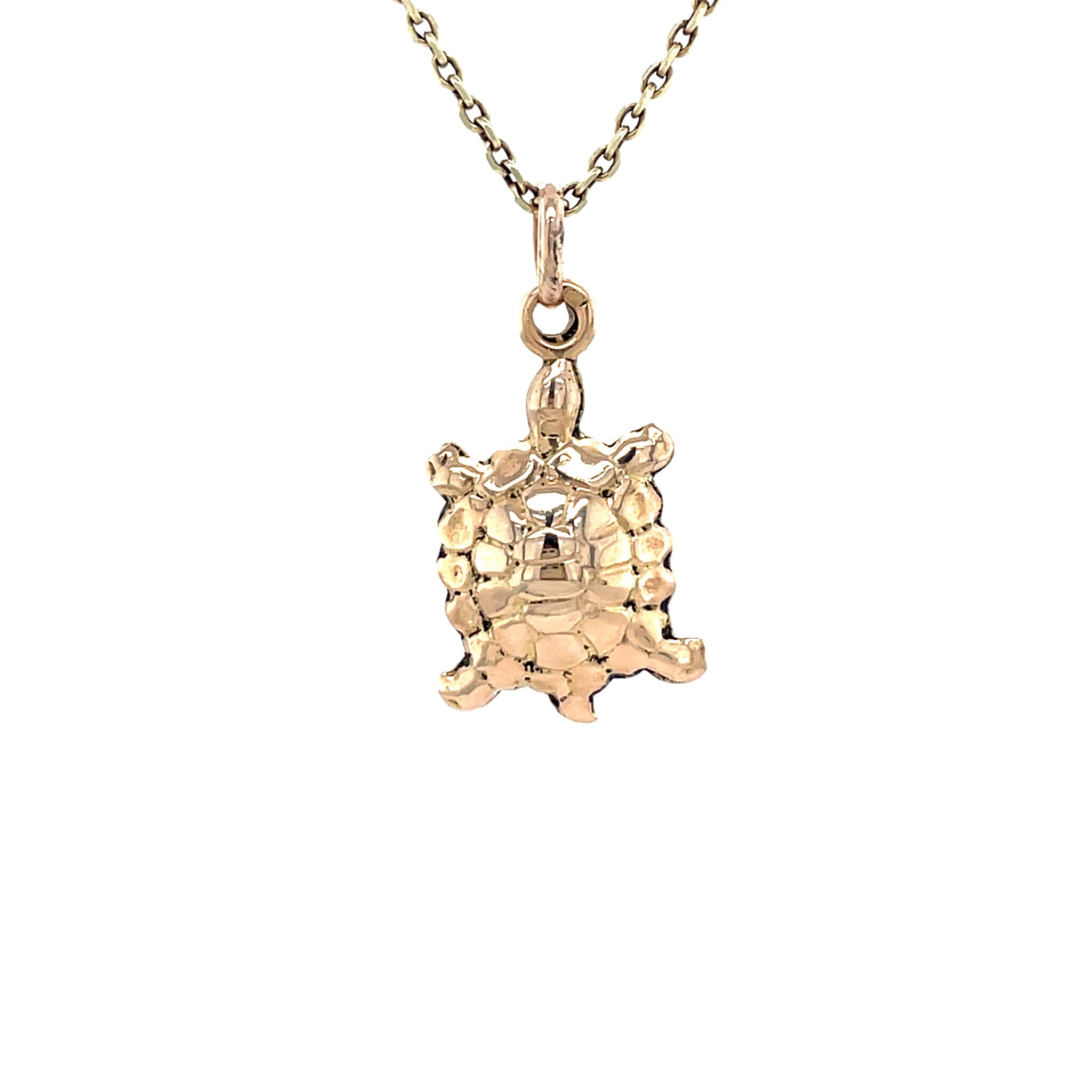 Vintage 14 kt gold tortoise pendant
