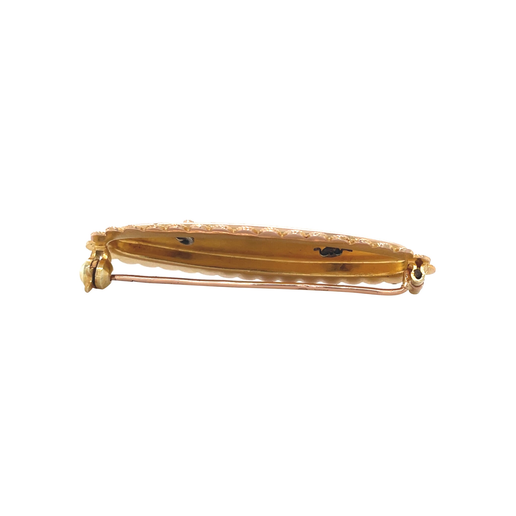 Roségouden vintage filigraan broche 14 krt