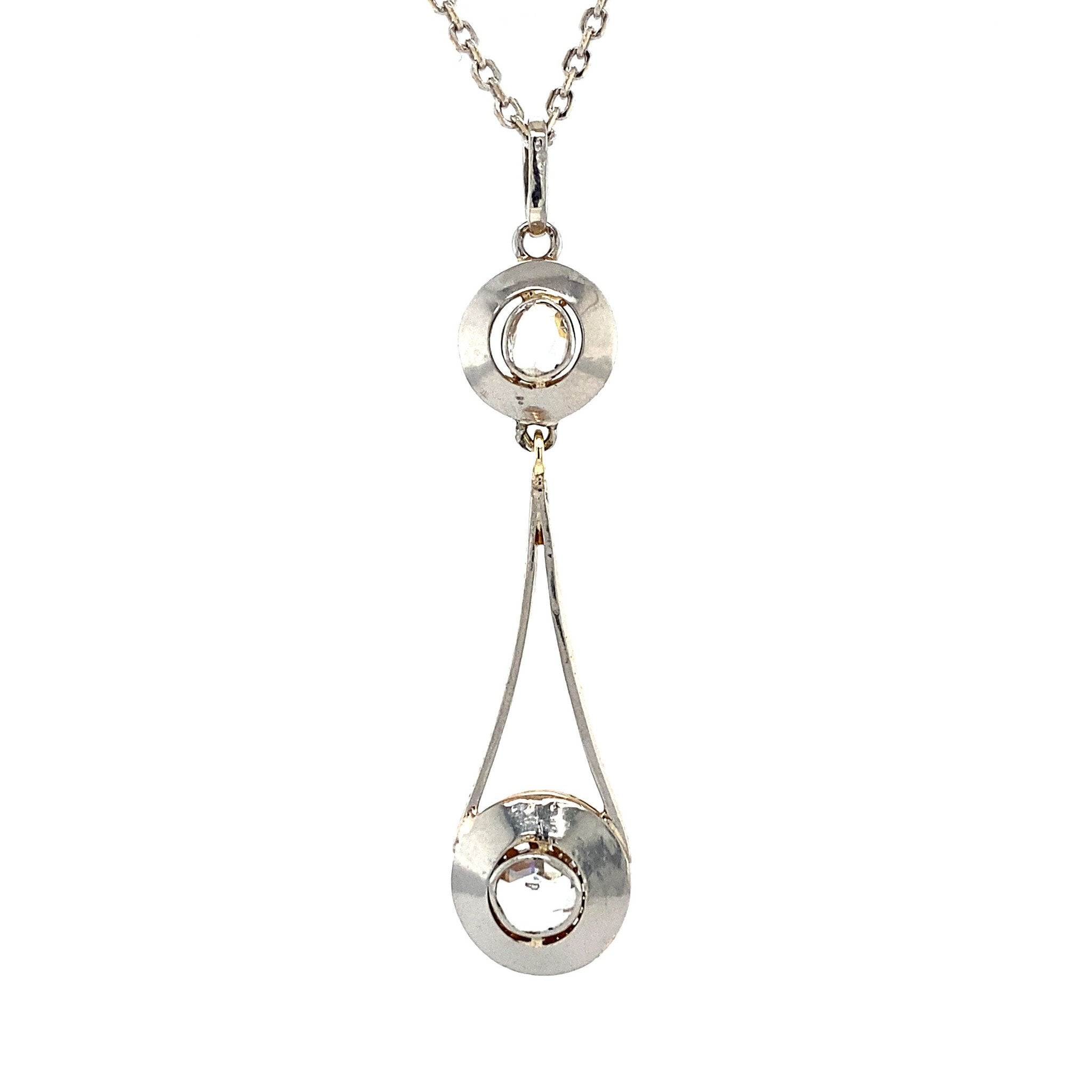 Tricolour gouden hanger met diamant 14 krt 900