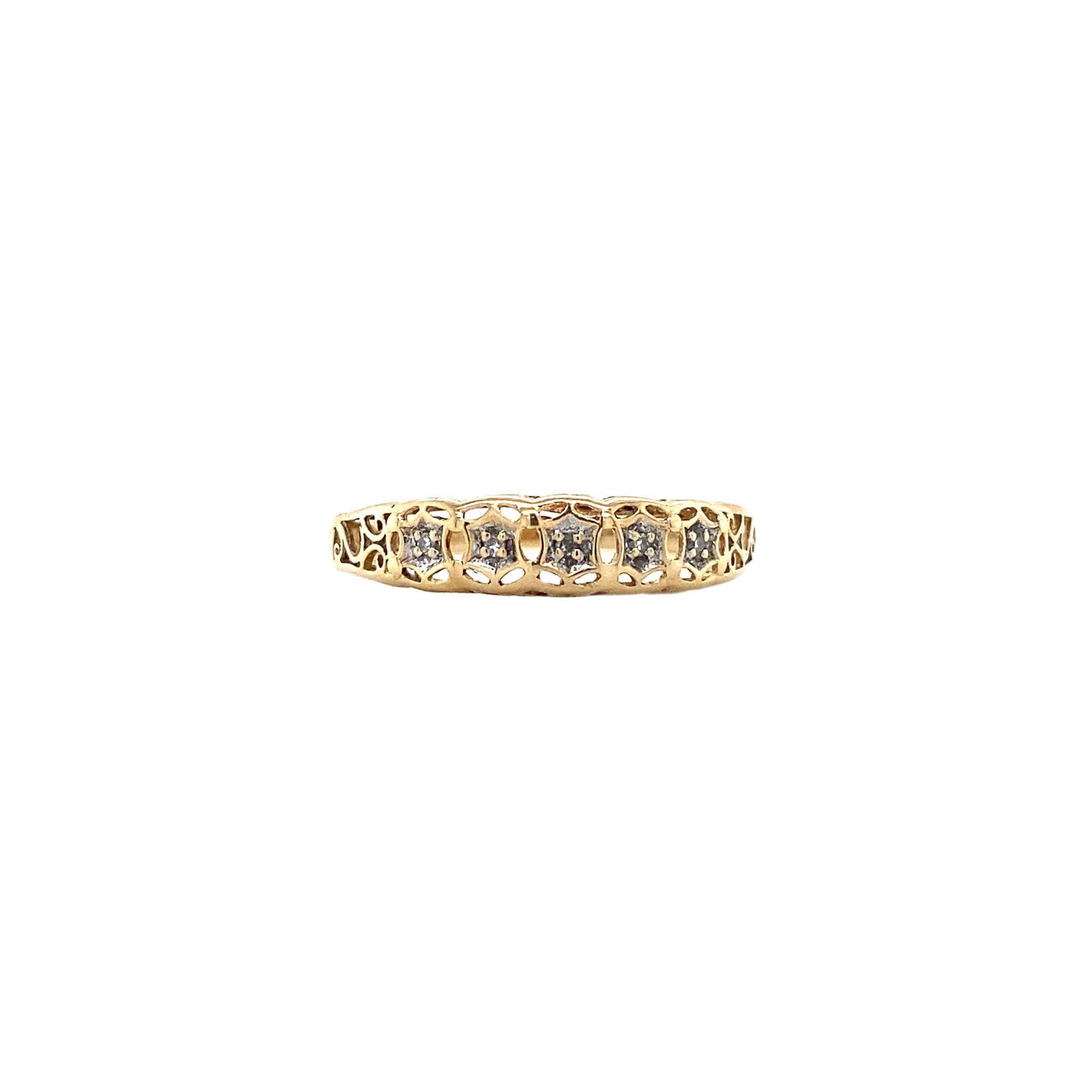 18 kt gold ring with diamond
