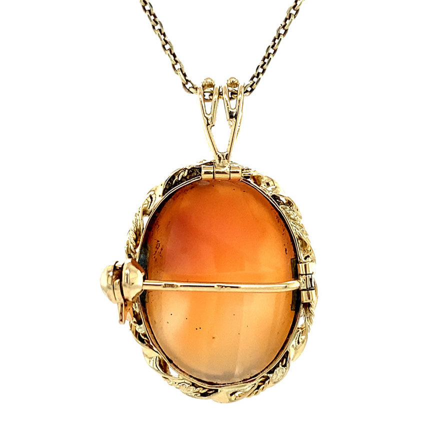Gold pendant with cameo 14 kt