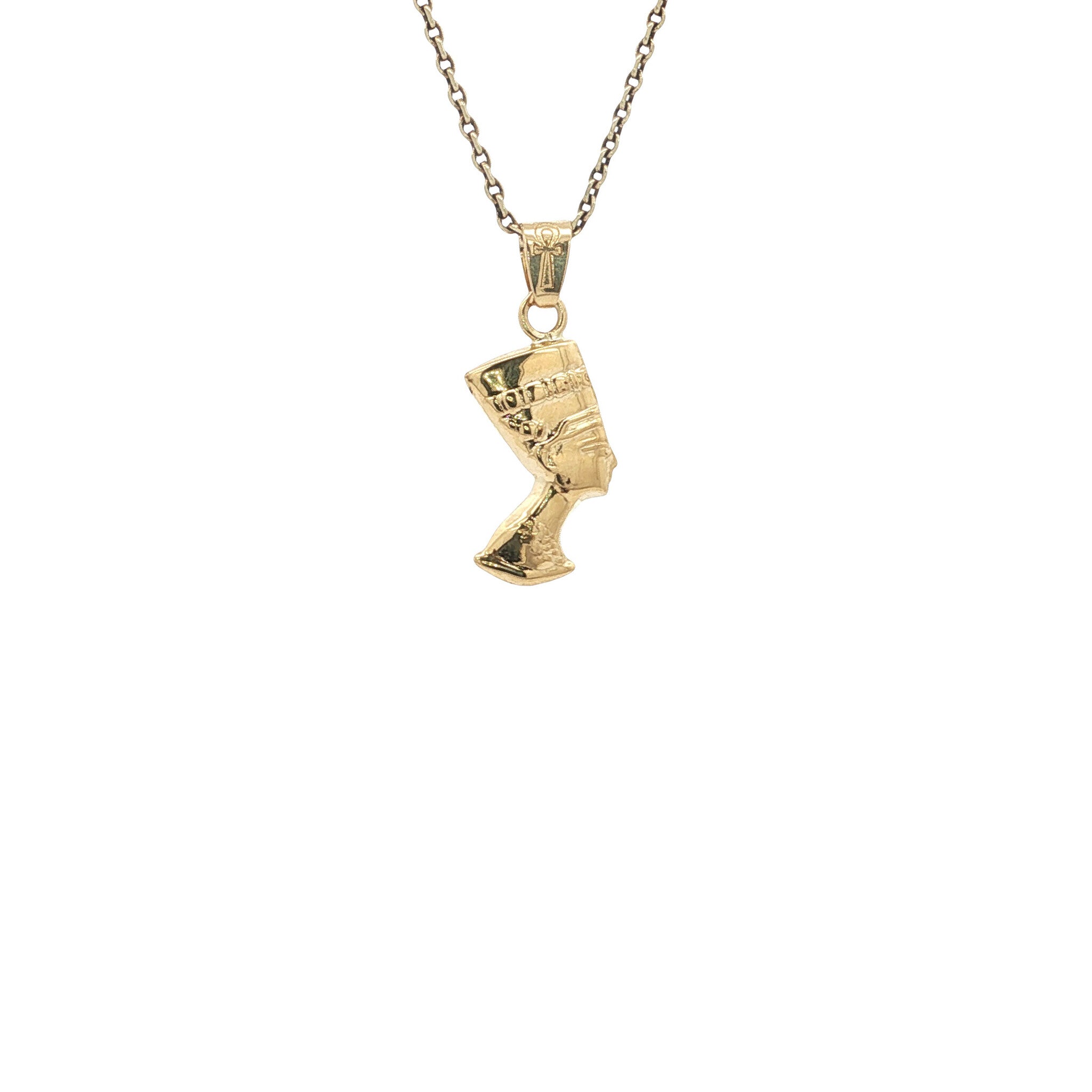 Gouden vintage Nefertiti hanger 18 kt