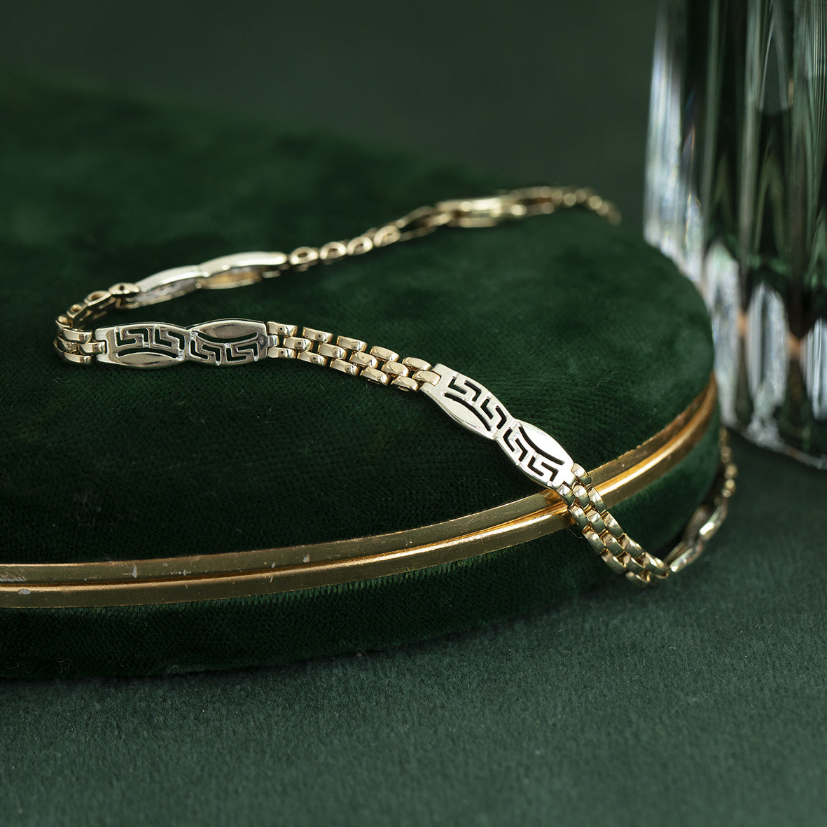 Vintage gold fantasy bracelet 14 kt