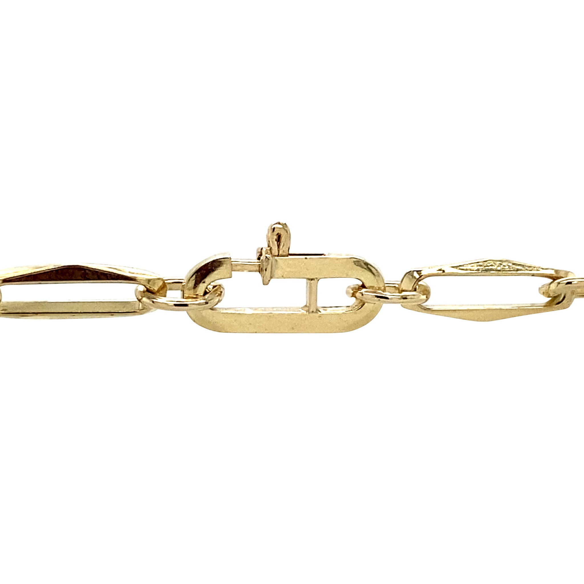 Gouden vintage Closed for ever armband 14 krt