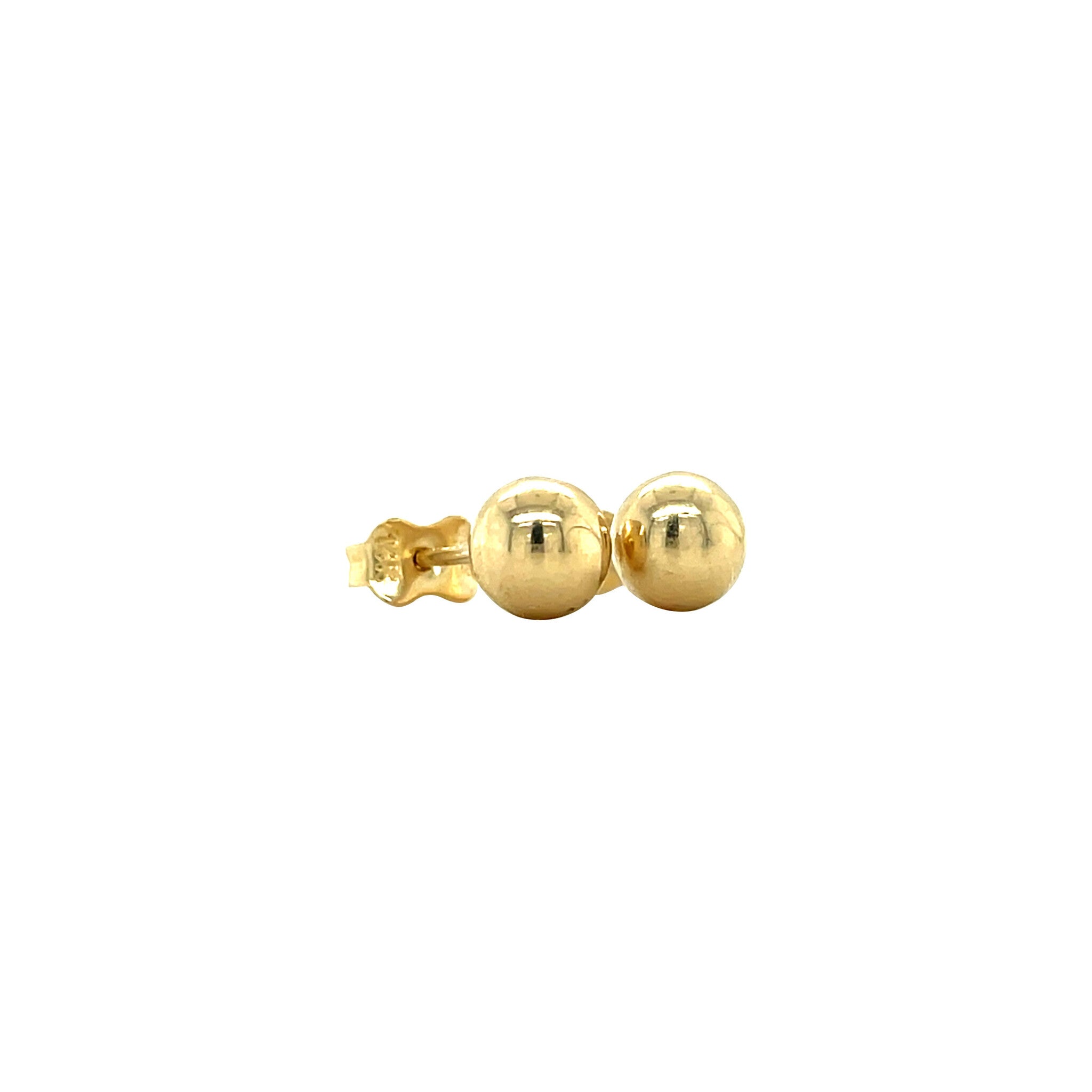 Vintage gold ball stud earrings 14 kt