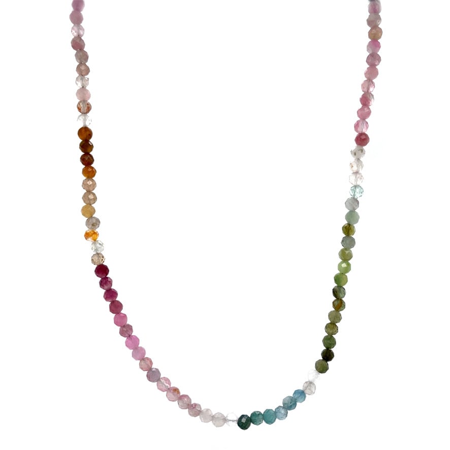 Vintage tourmaline necklace with 925 sterling silver clasp