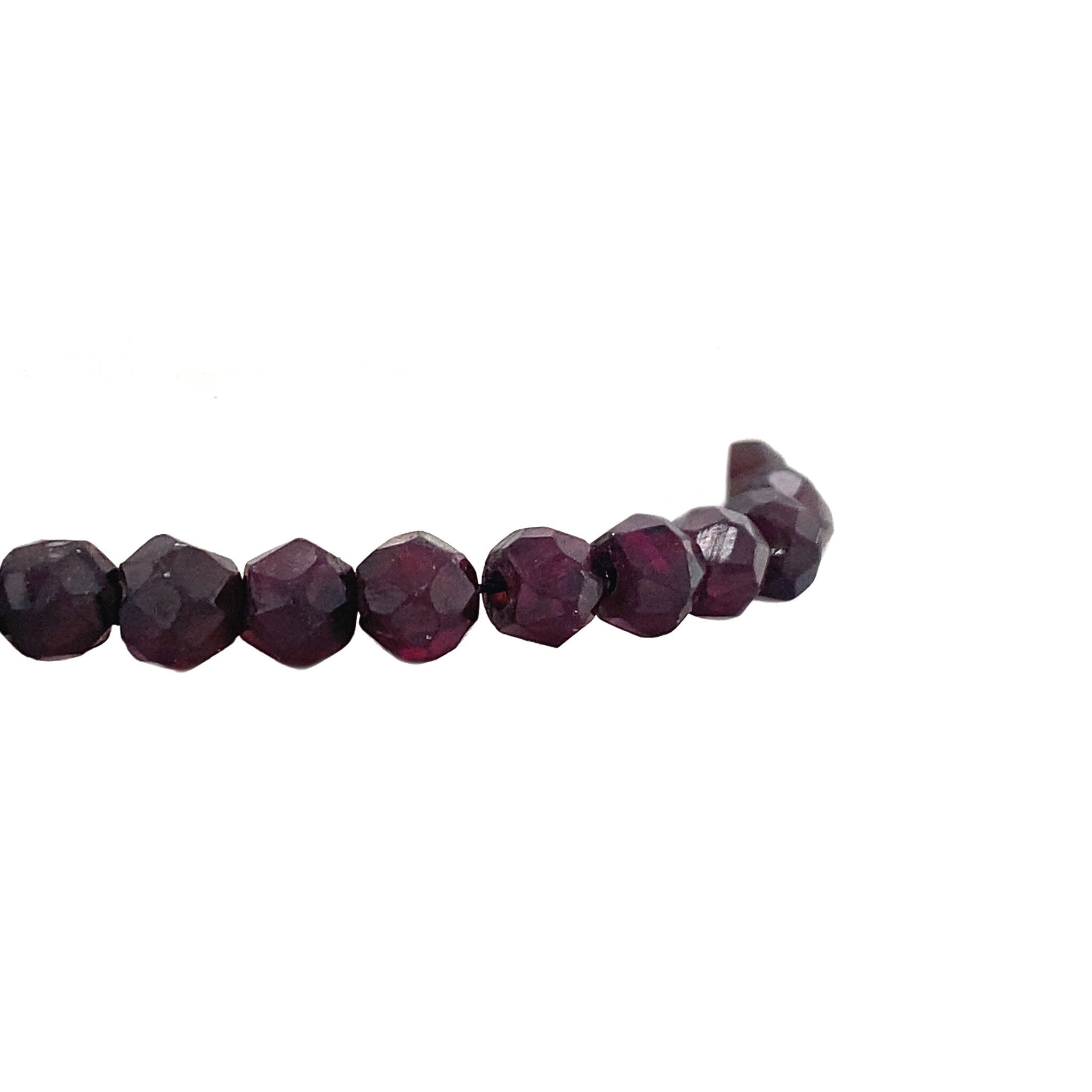 Vintage garnet bracelet with gold clasp 17 cm 14 kt