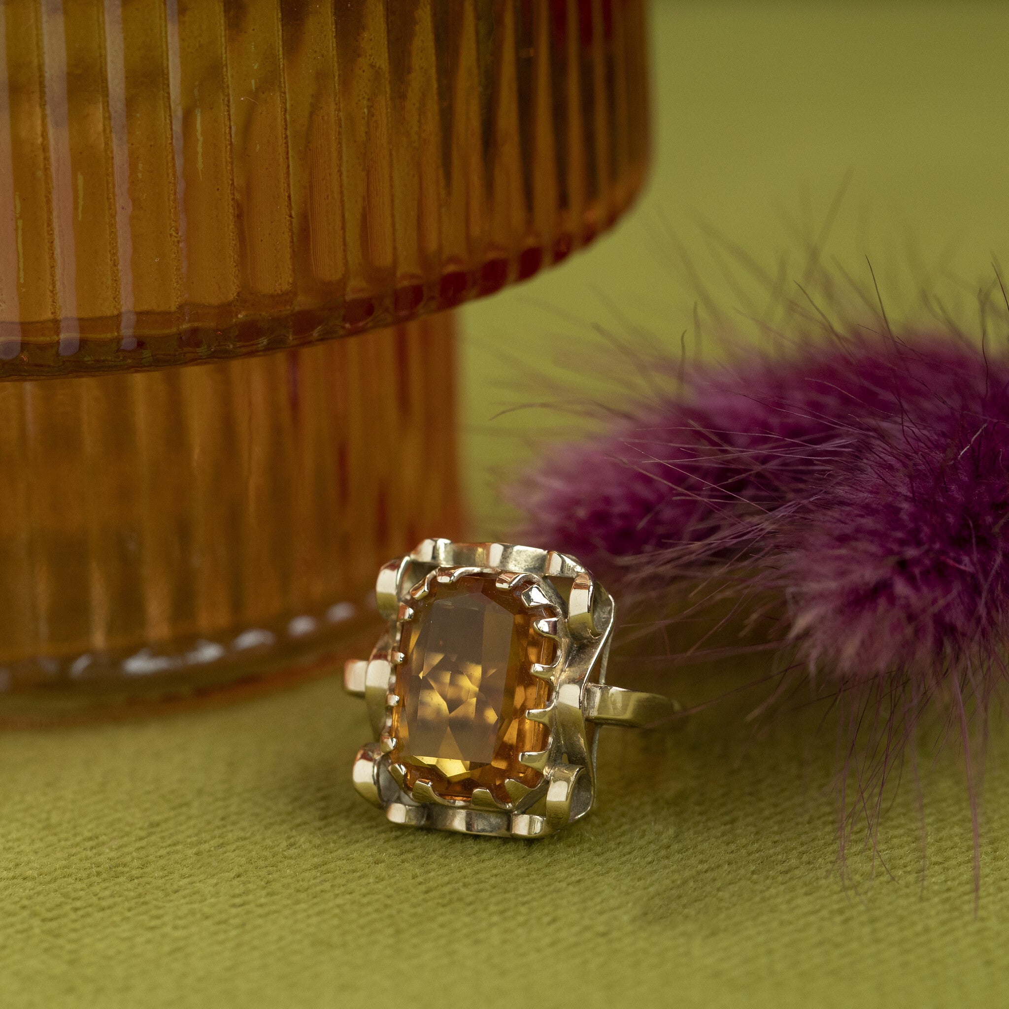 Queen's ring 14 krt - Golden Hour