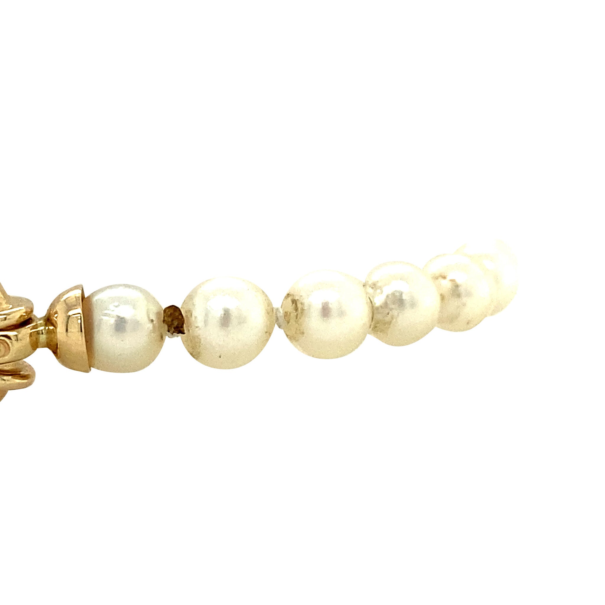 Pearl bracelet with gold clasp 18.5 cm 14 krt