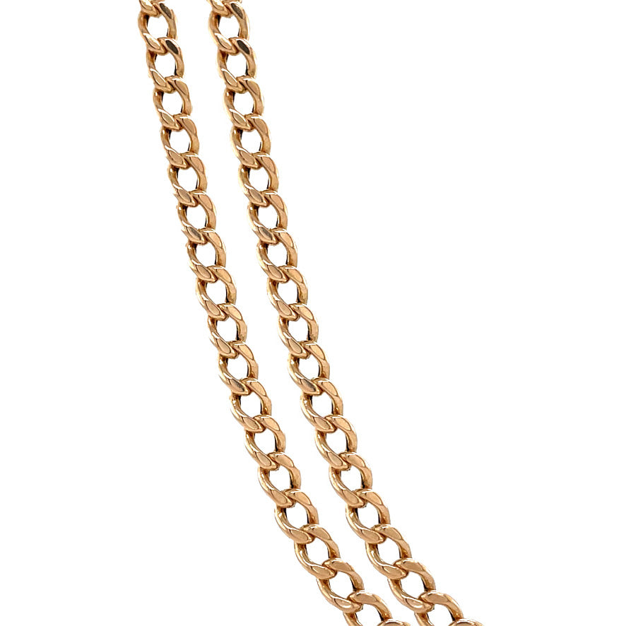 Gouden vintage gourmet collier 14 krt