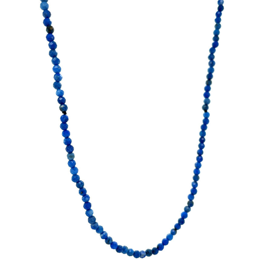 Vintage lapis lazuli necklace with 14 kt gold clasp