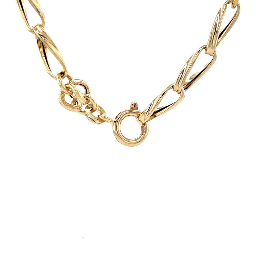 Gouden vintage fantasie collier 14 kt