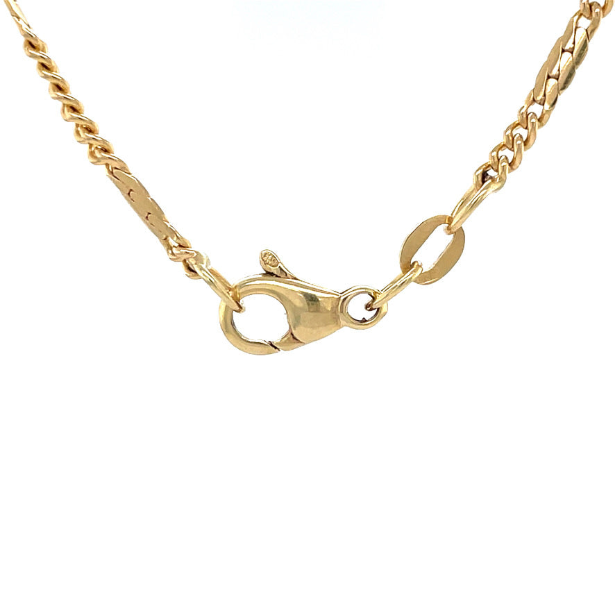 Vintage gold fantasy necklace 14 kt