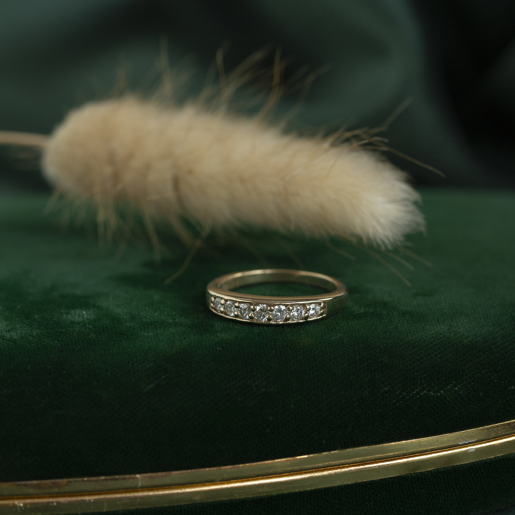 Gouden ring met diamant 14 krt