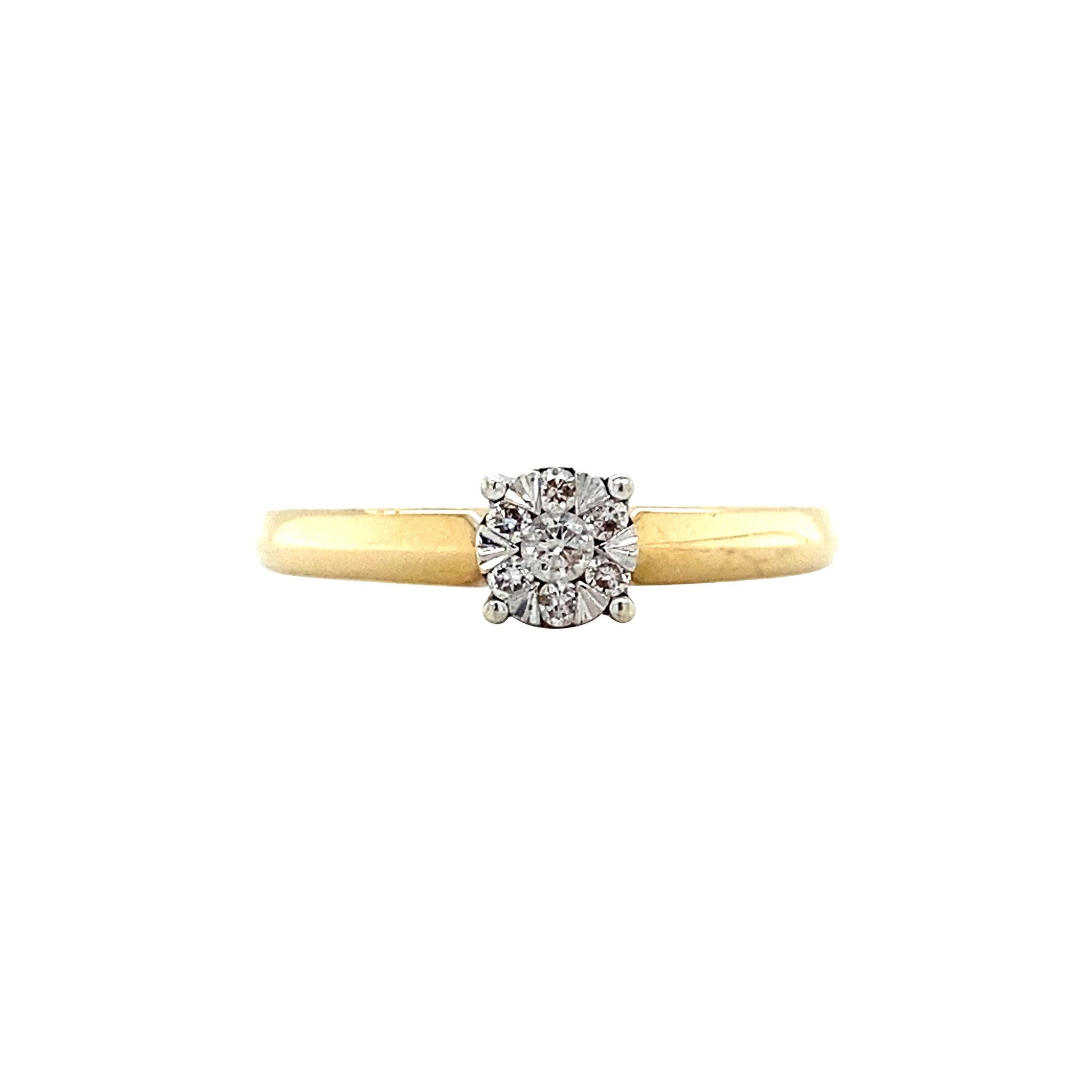 14 kt gold ring with diamond