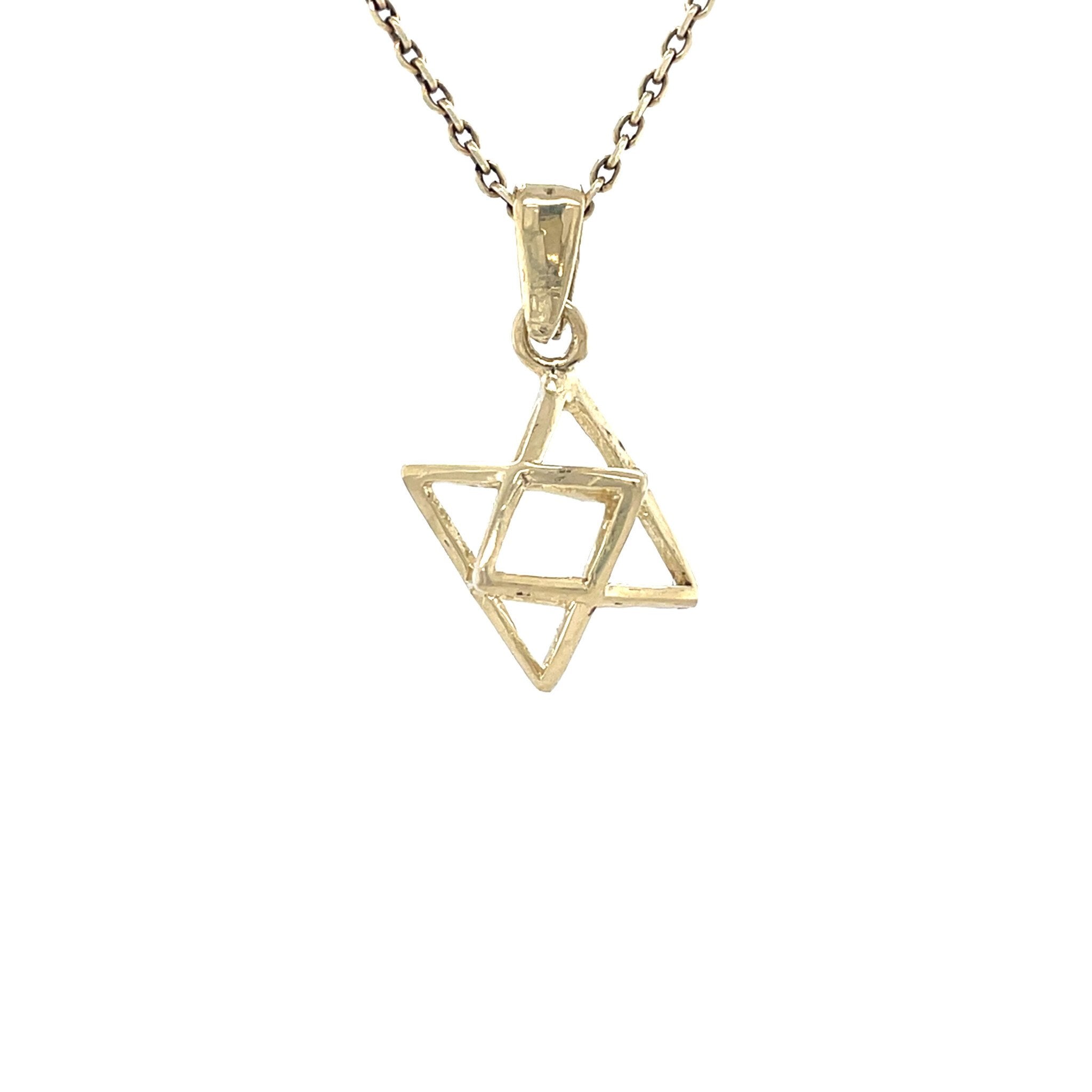 Gold vintage Merkaba pendant 14 kt