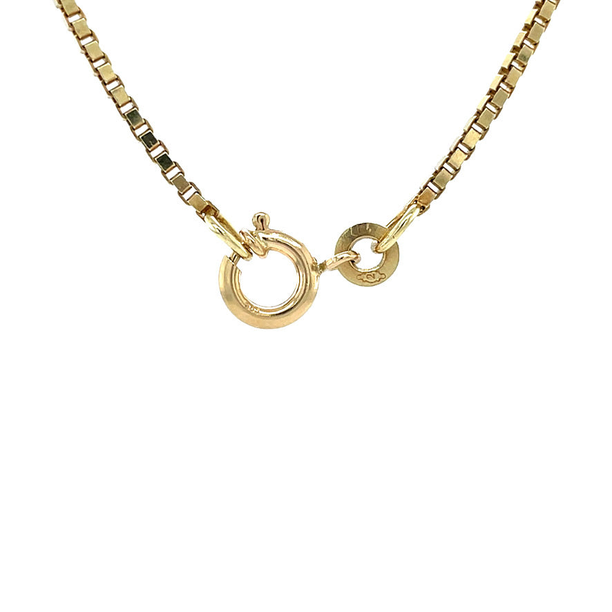 Gold vintage Venetian long necklace 14 kt