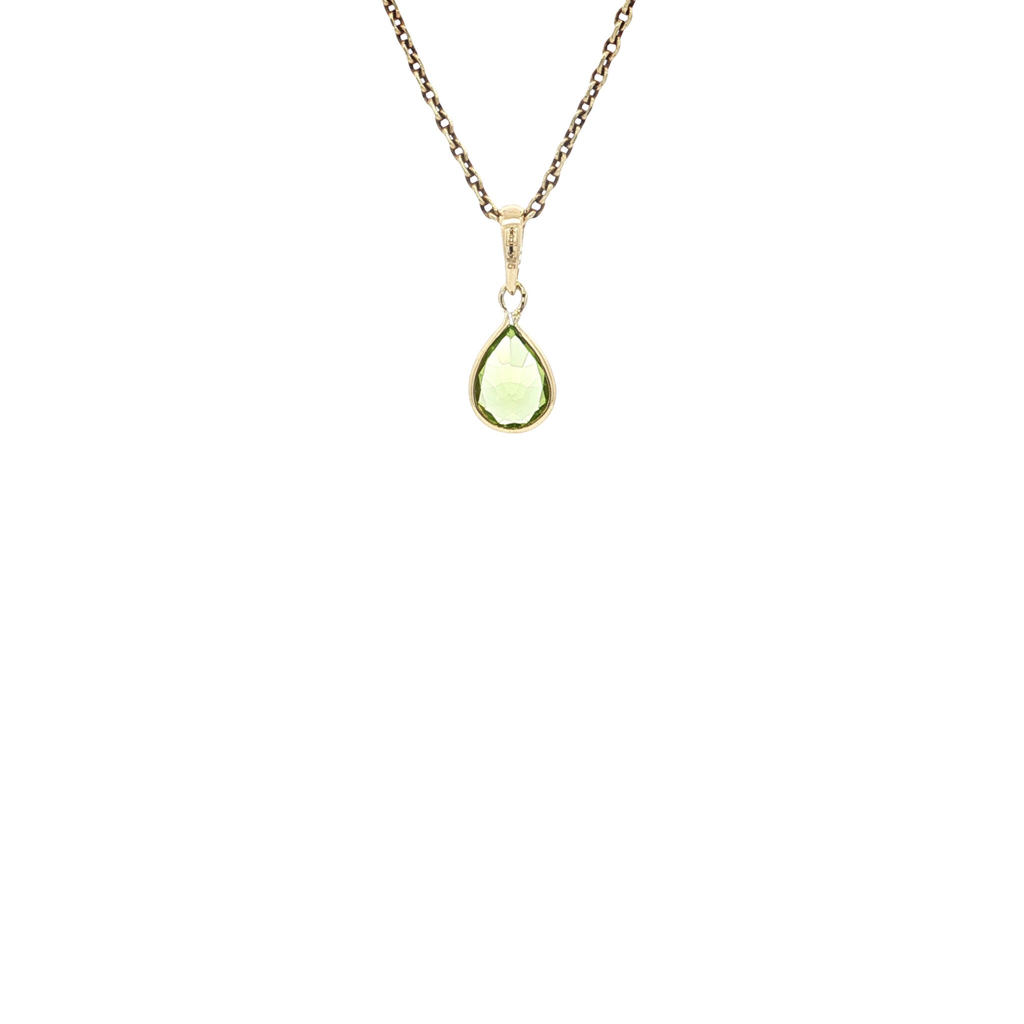 Pendant with peridot 9 kt