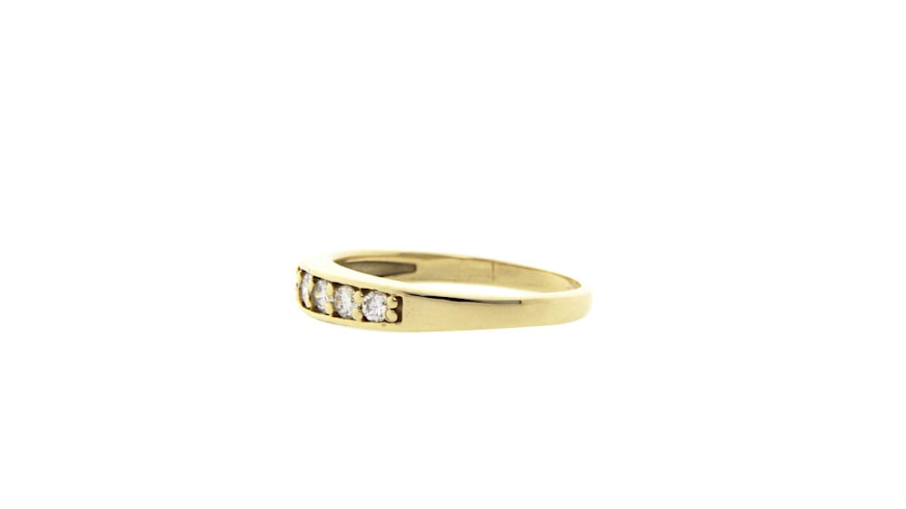 Gouden ring met diamant 14 krt