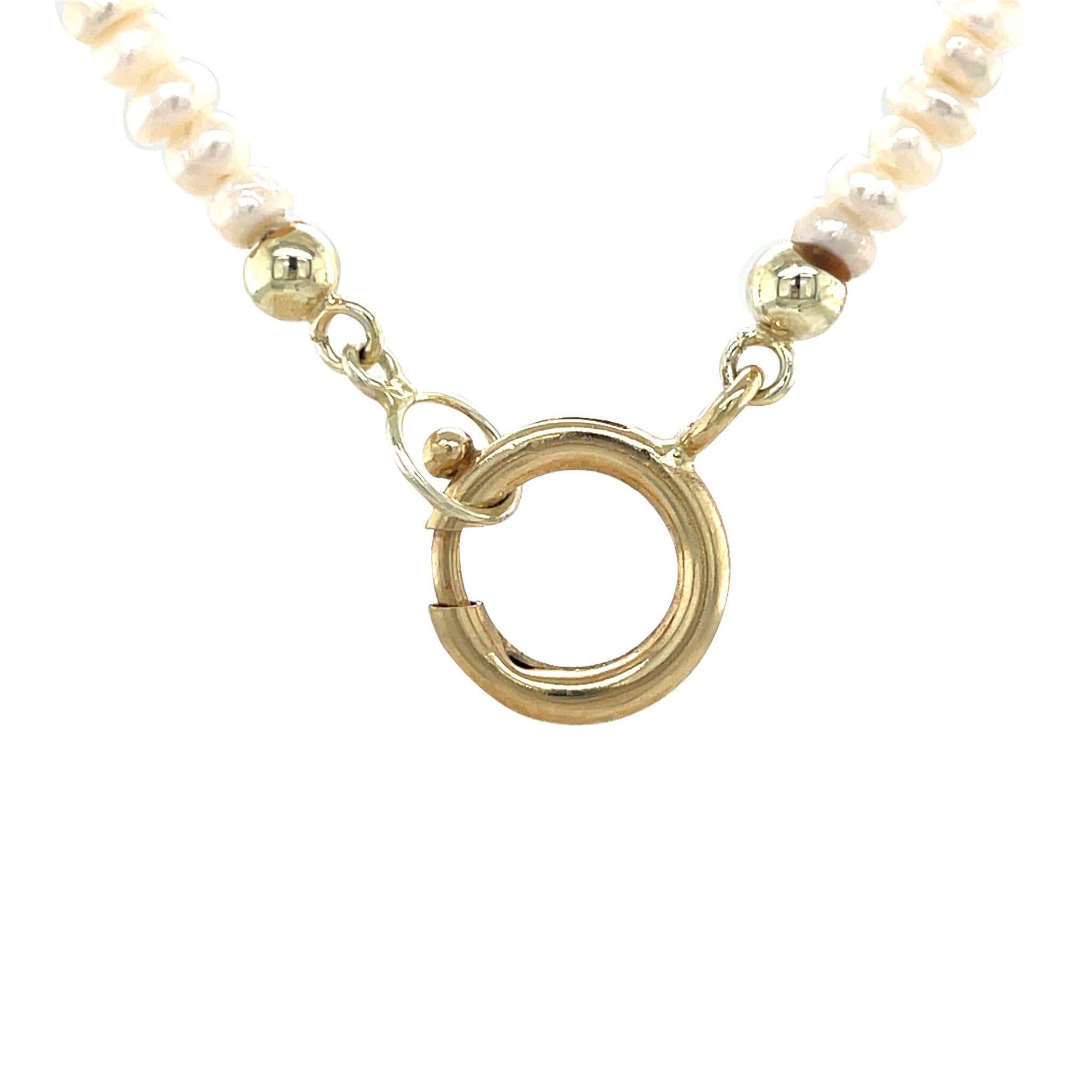 Vintage pearl necklace with 14 kt gold clasp