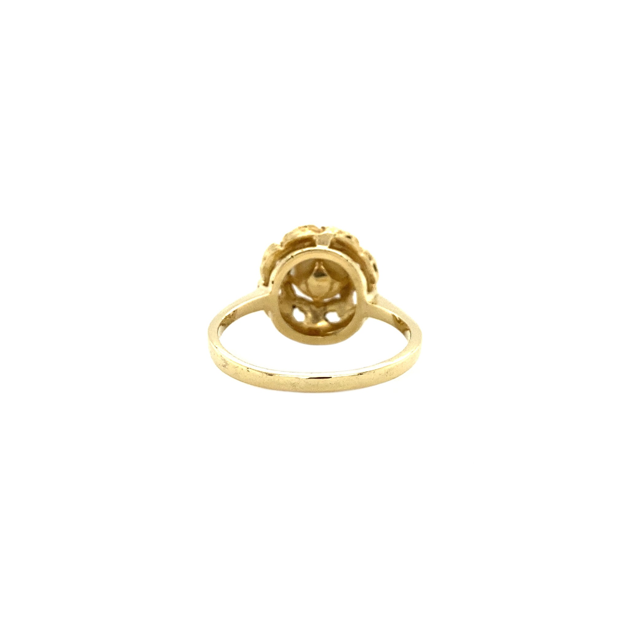 14 kt gold ring with pearl