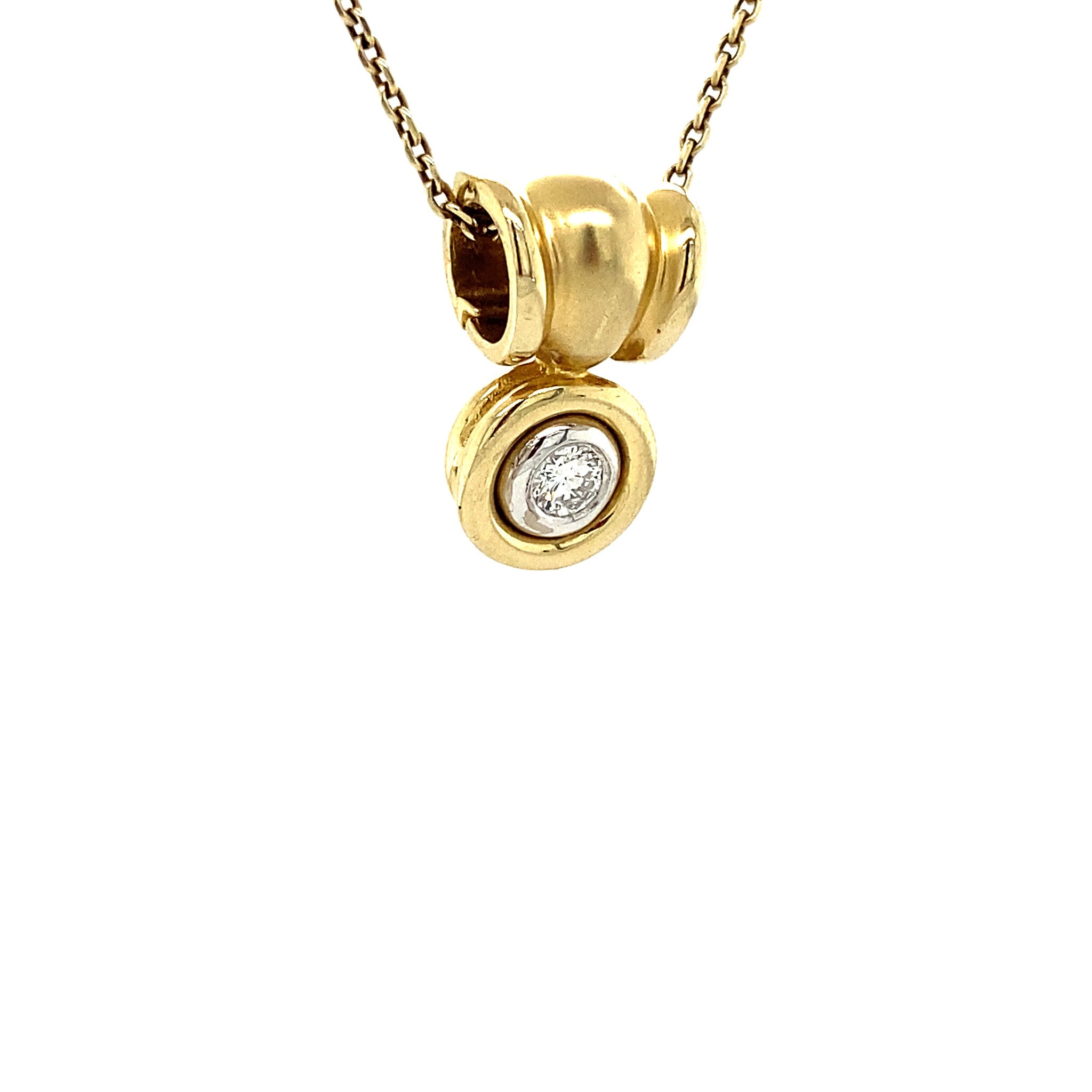 Gouden hanger met diamant 14 krt